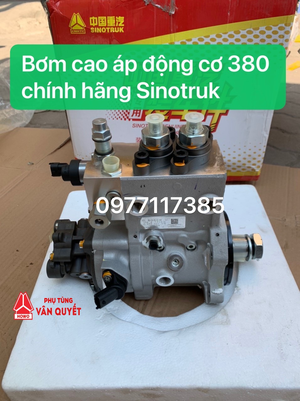 Heo dầu cao áp động cơ howo V7G 340, 380. Bơm cao áp máy điện xe howo V7G 380, 340.