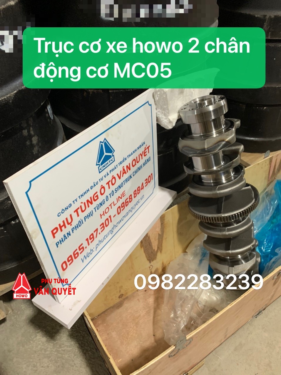 Trục cơ xe howo MC05, MC07 chính hãng