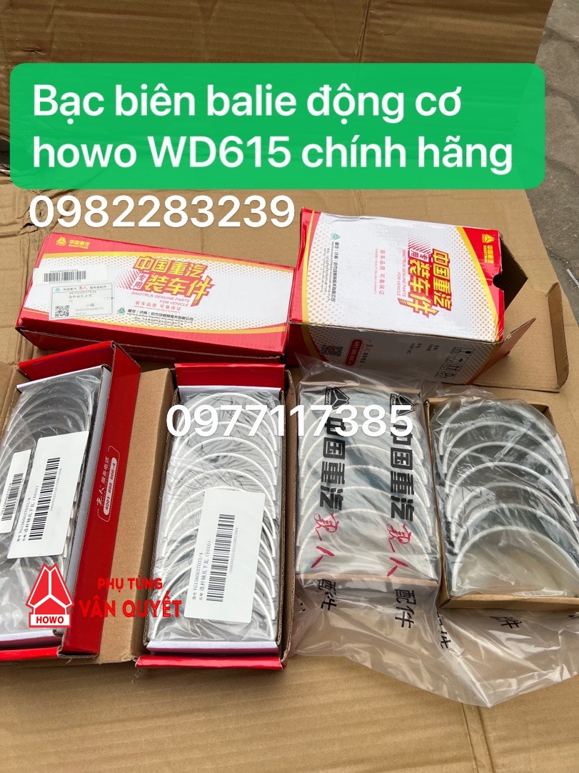 Bán bạc biên, bạc balie cos 0, Cos 1 động cơ howo WD615, D12, MC11, MC07, MC05. Chính hãng sinotruk