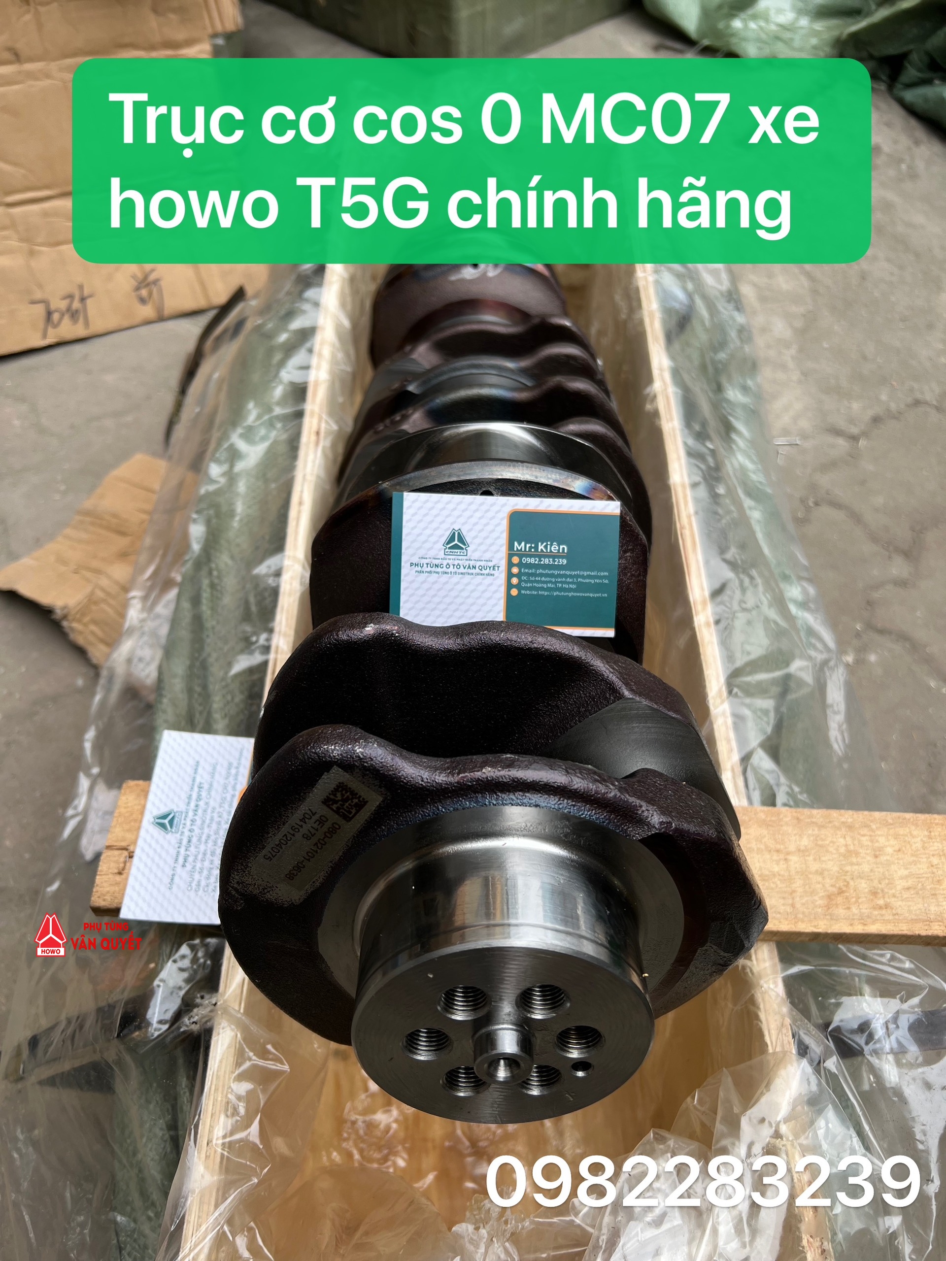 Bán trục cơ cos 0 xe howo T5G 340 động cơ MC07 chính hãng. 080V-02101-0638