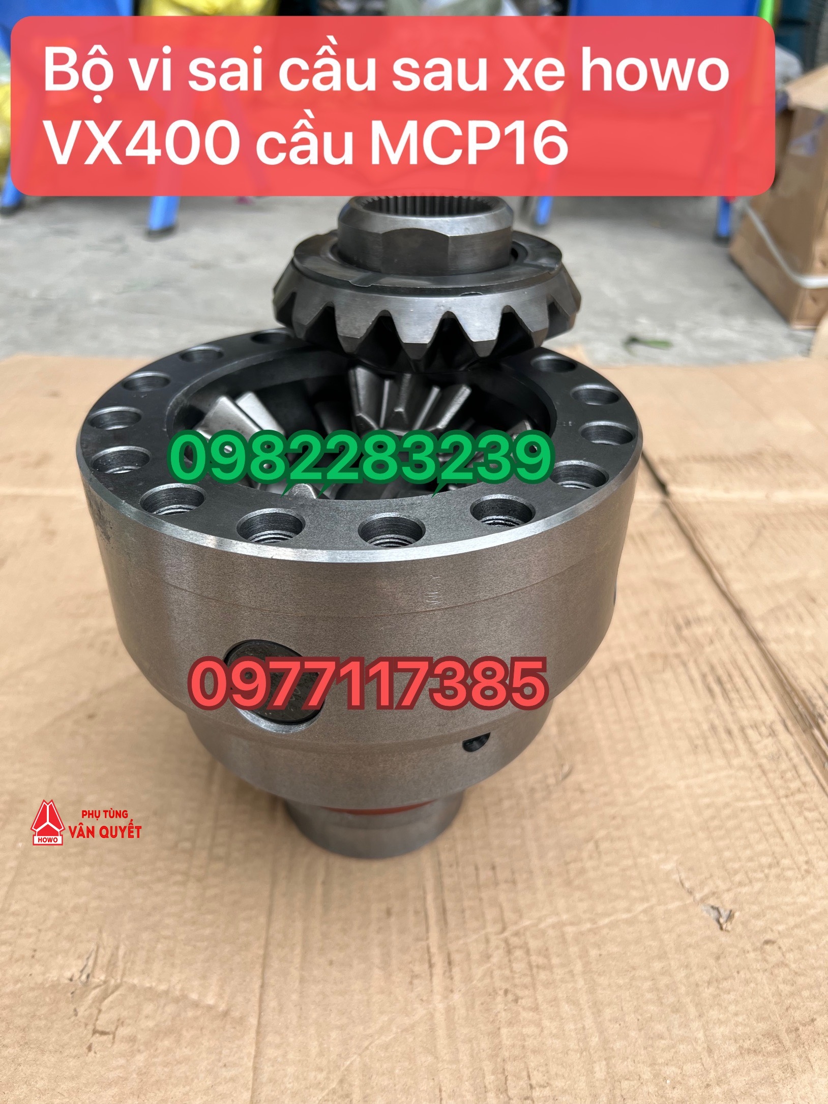 Bán bộ vi sai cầu sau xe howo Man cầu MCP16 xe VX350, VX400, VX450, TX400.