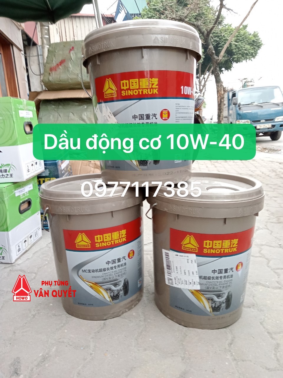 Dầu động cơ 10W-40 dùng cho động cơ Man xe howo Sitrak, xe T5G, xe Howo VX400, VX350, TX400