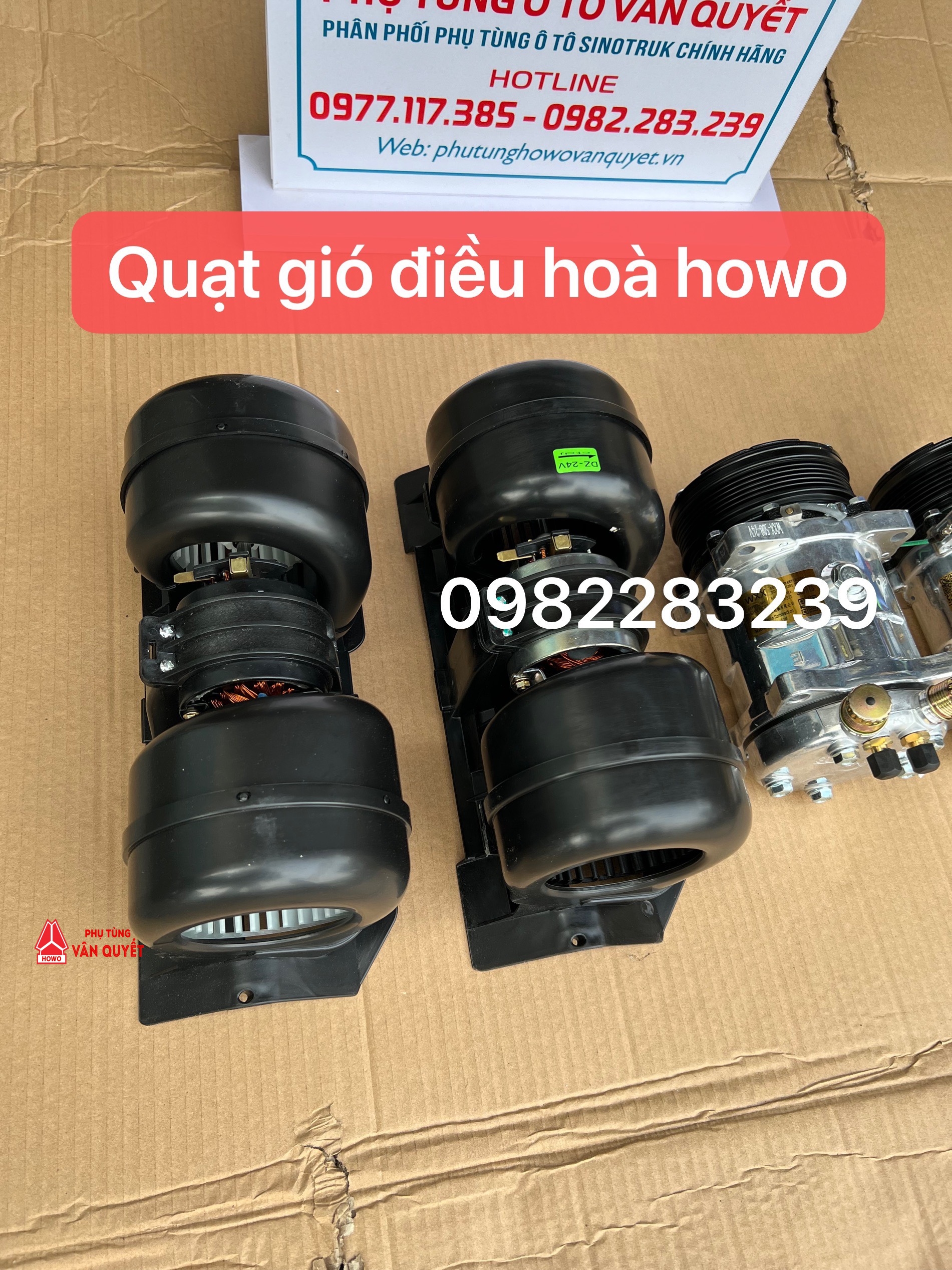 Quạt gió điều hòa xe howo, xe howo A7, Sitrak, T5G. Quạt dàn lạnh howo, A7, Sitrak T7H, T5G.