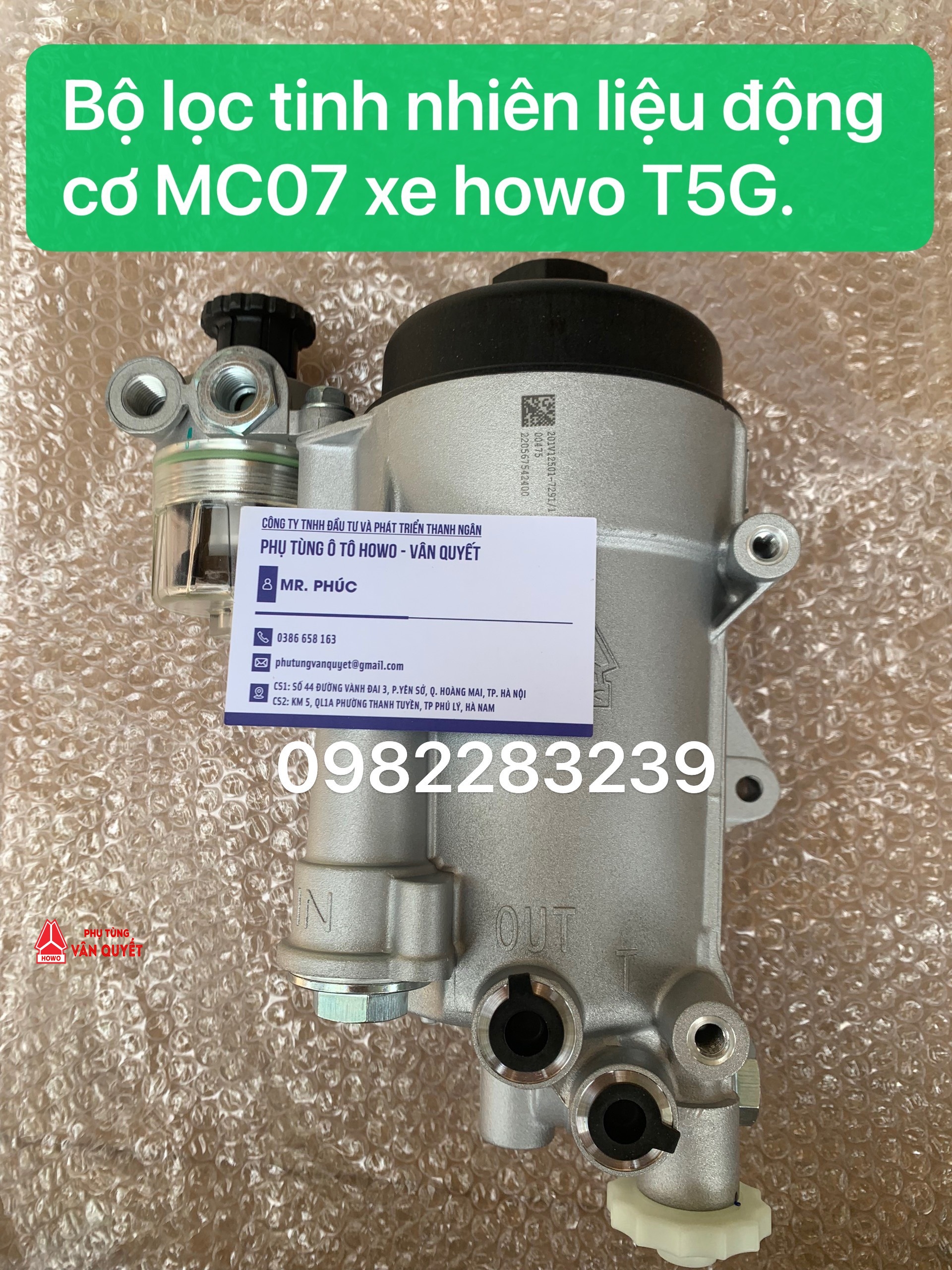 Bộ lọc nhiên liệu tinh xe howo T5G - 340 động cơ MC07, MC05. 201V12501-7289