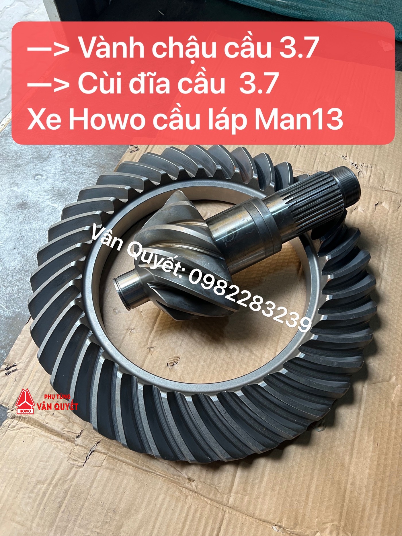 Bán vành chậu, Cùi đĩa cầu sau 3.7 cầu láp Man13