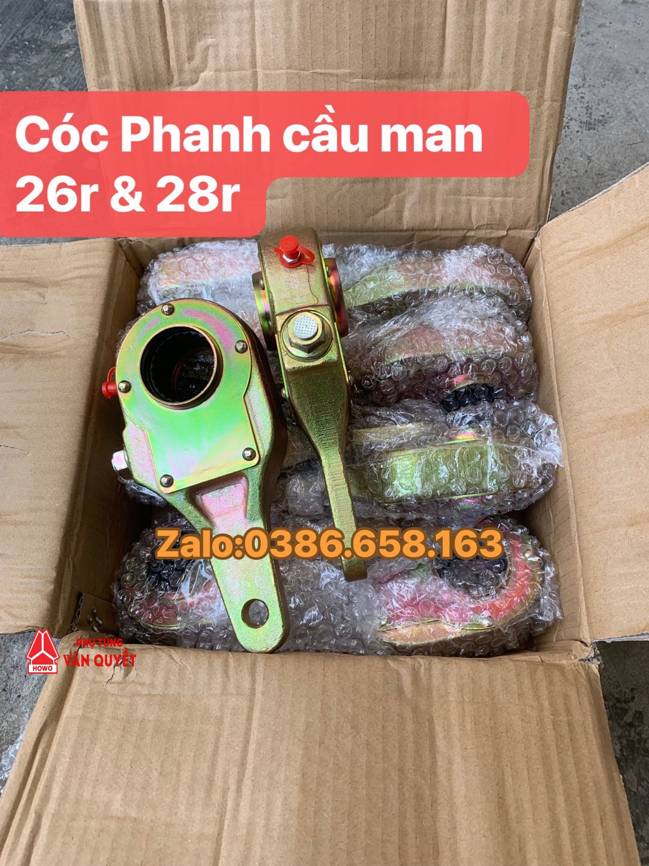 Cóc chỉnh phanh, Rô líp chỉnh phanh, Duy lét chỉnh phanh cầu Man 26 then, 28 then