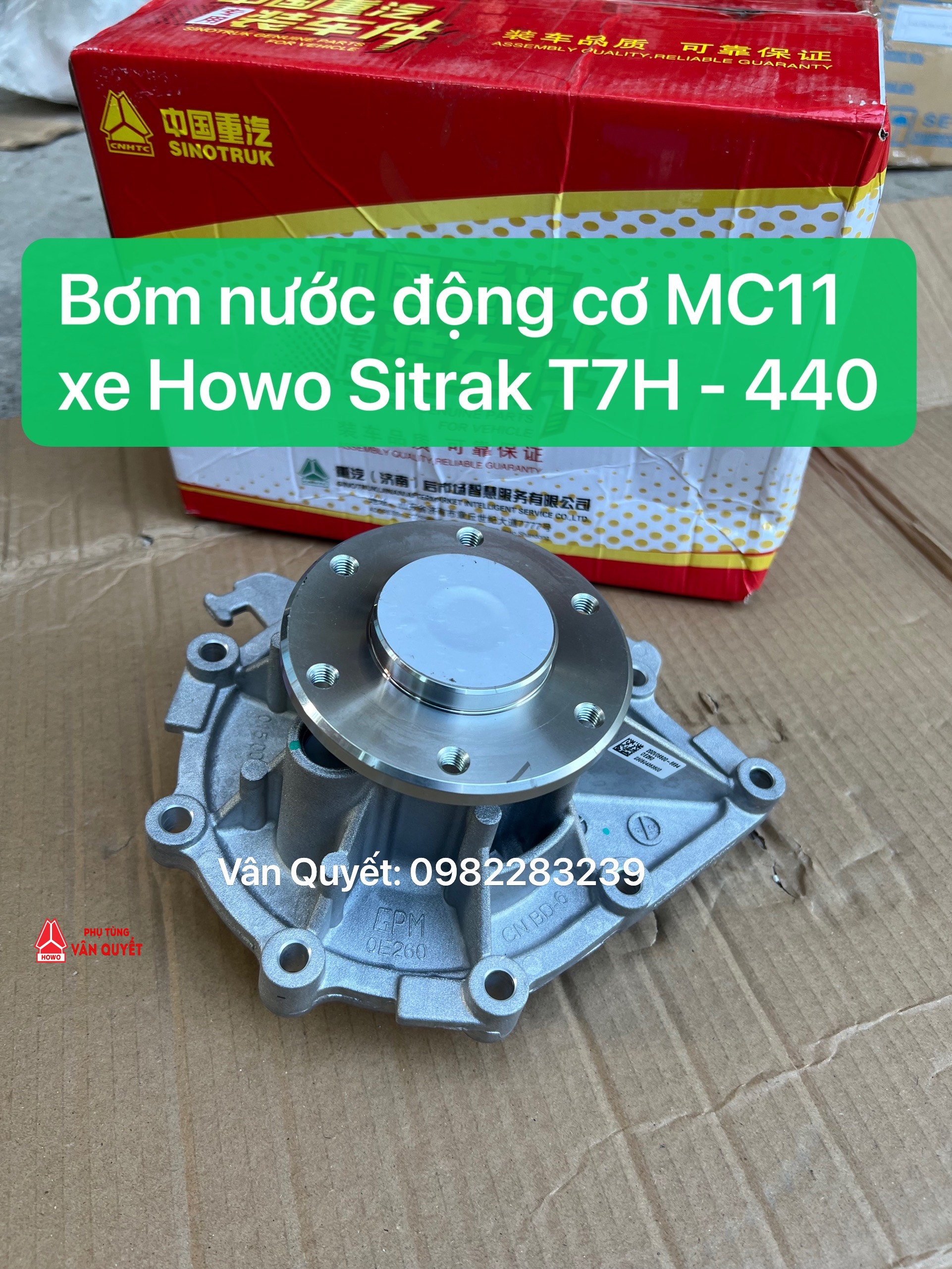 Bơm nước làm mát động cơ xe sitrak T7H 440. 200V-06500-6694