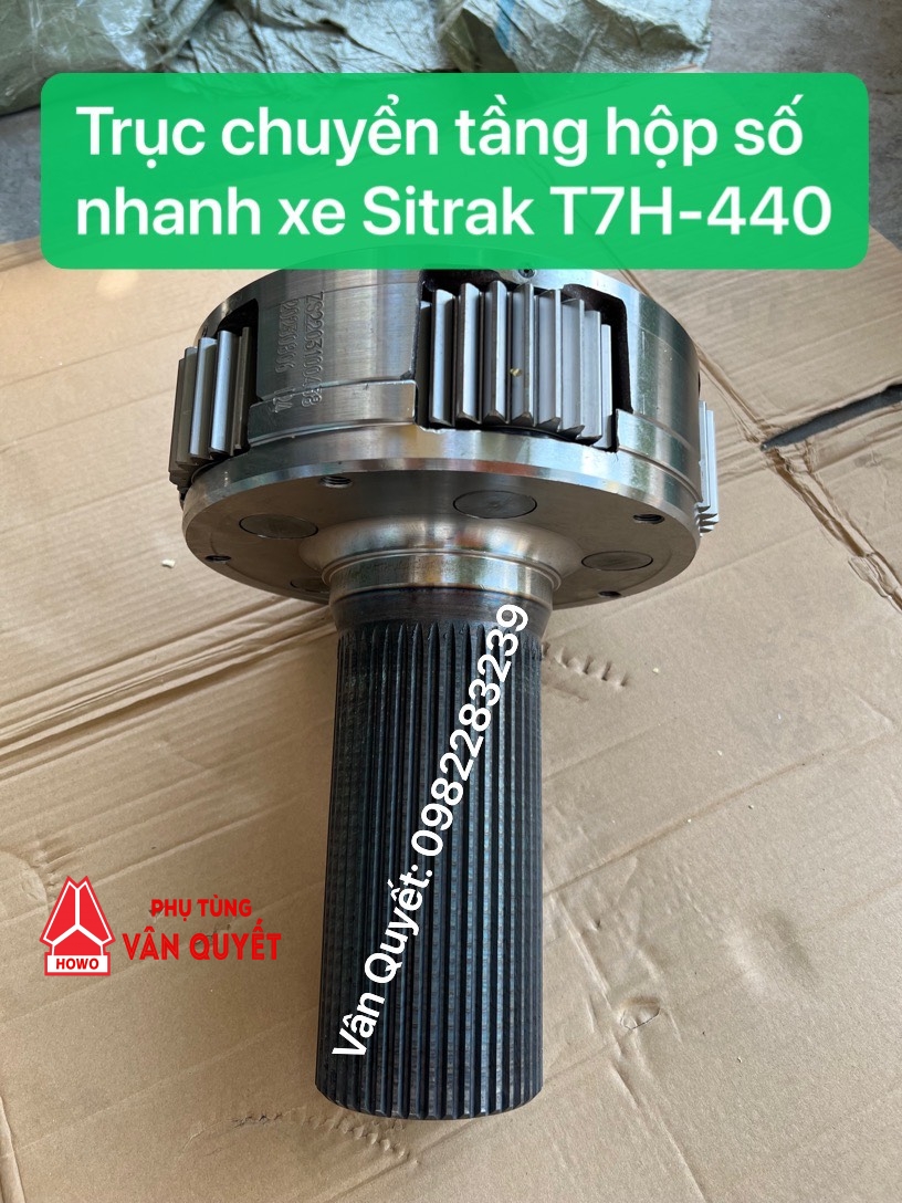 Trục chuyển tầng hộp số nhanh xe Howo Sitrak T7H - 440. AZ2203100438