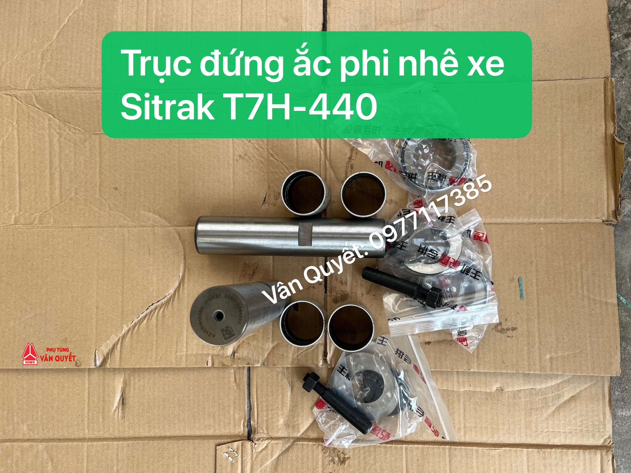 Trục đứng ắc phi nhê xe đầu kéo Sitrak T7H - 440. WG4071415005-002