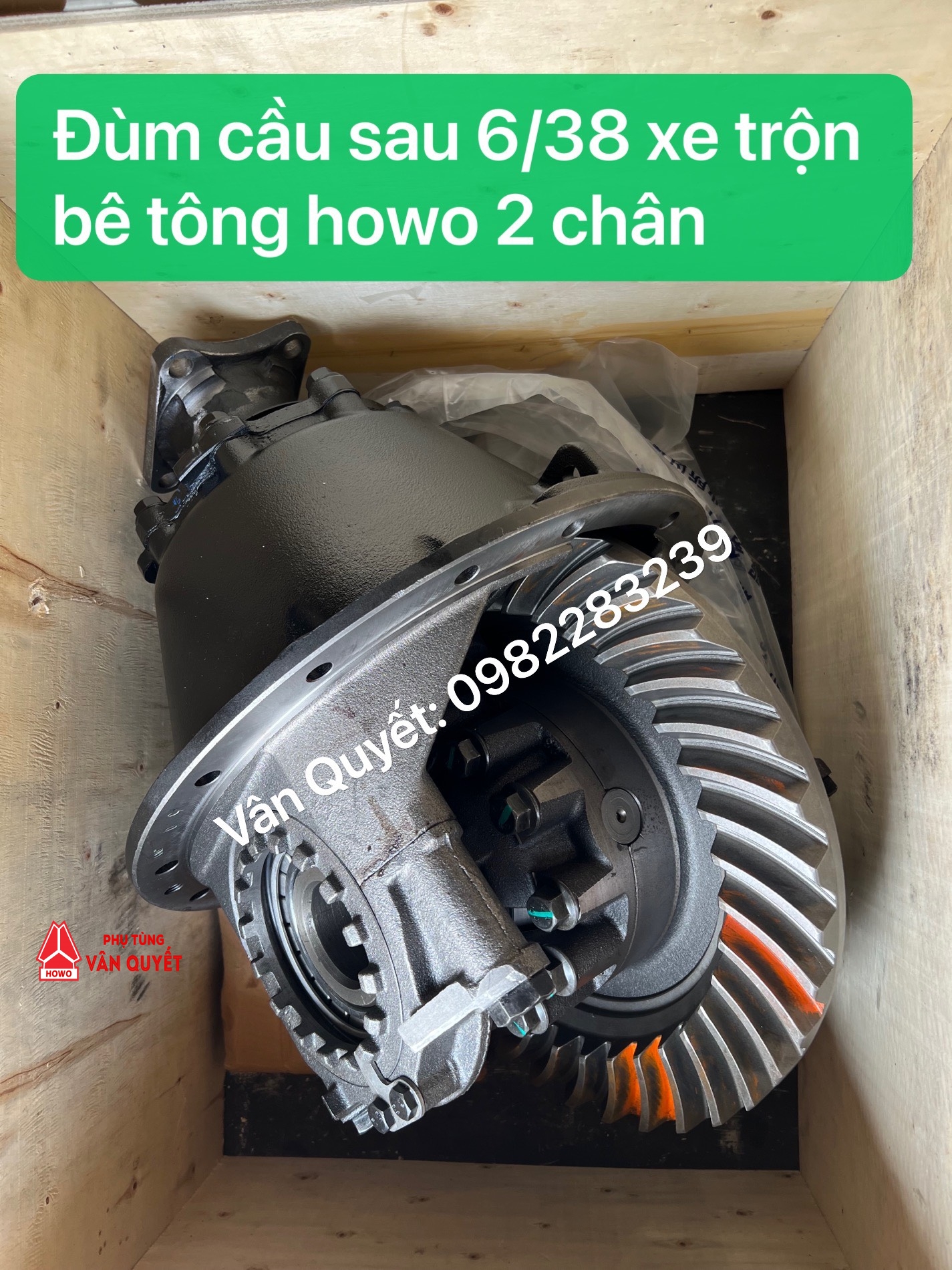 Bán đùm cầu sau vành chậu 6/38 lắp xe trộn bê tông Howo 2 chân 3 khối, 5 khối, 6 khối.