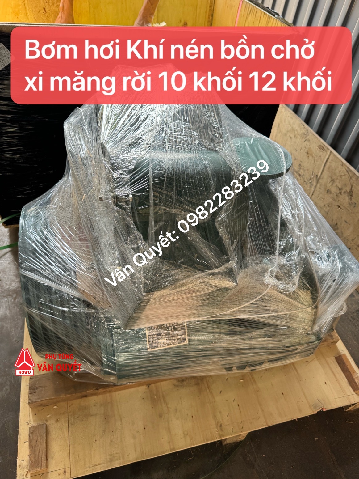 Máy nén khí bồn chở xi măng rời 10 - 12m3