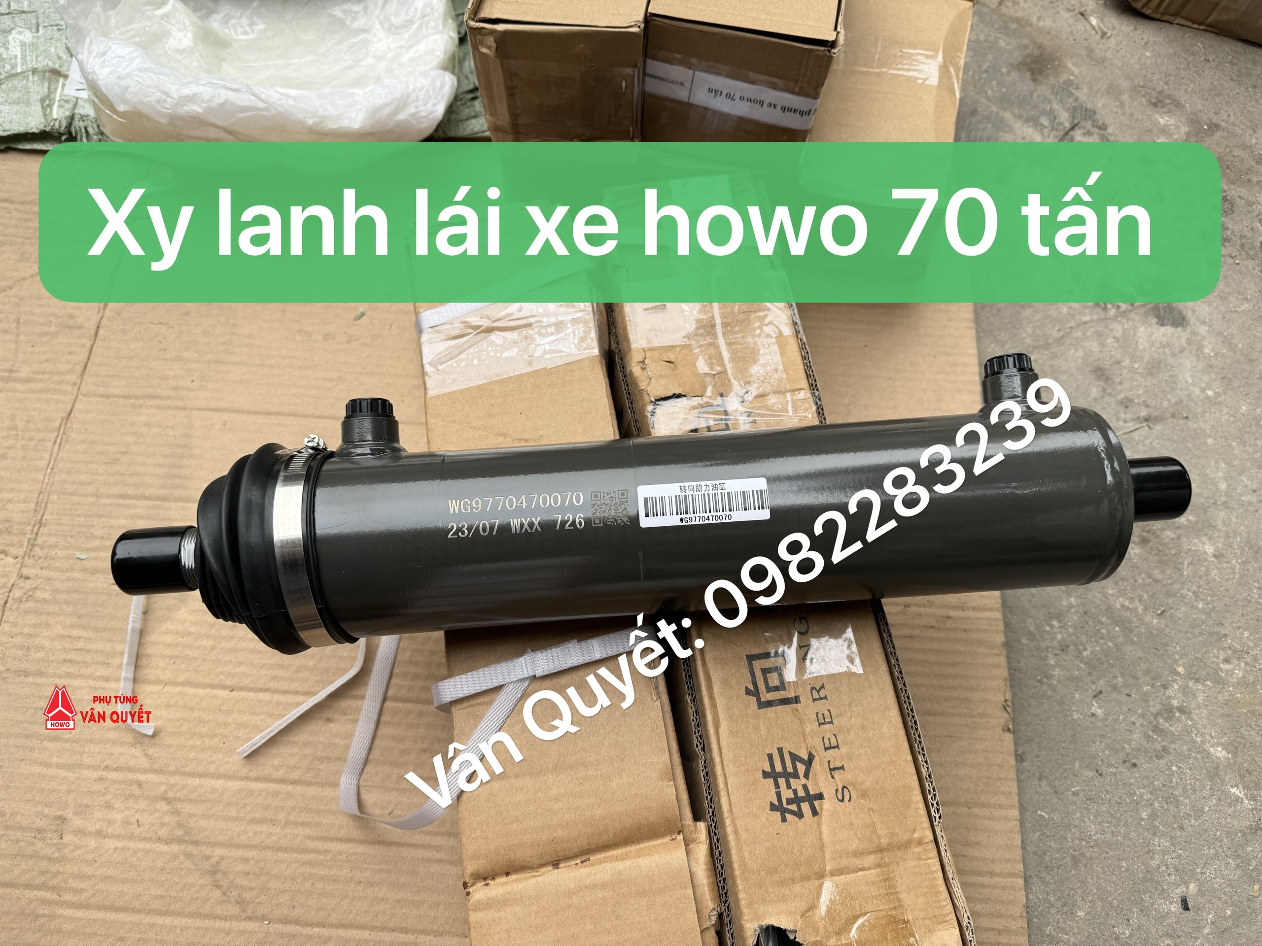 Bán Xy lanh lái xe Howo 70 tấn. WG9770470070