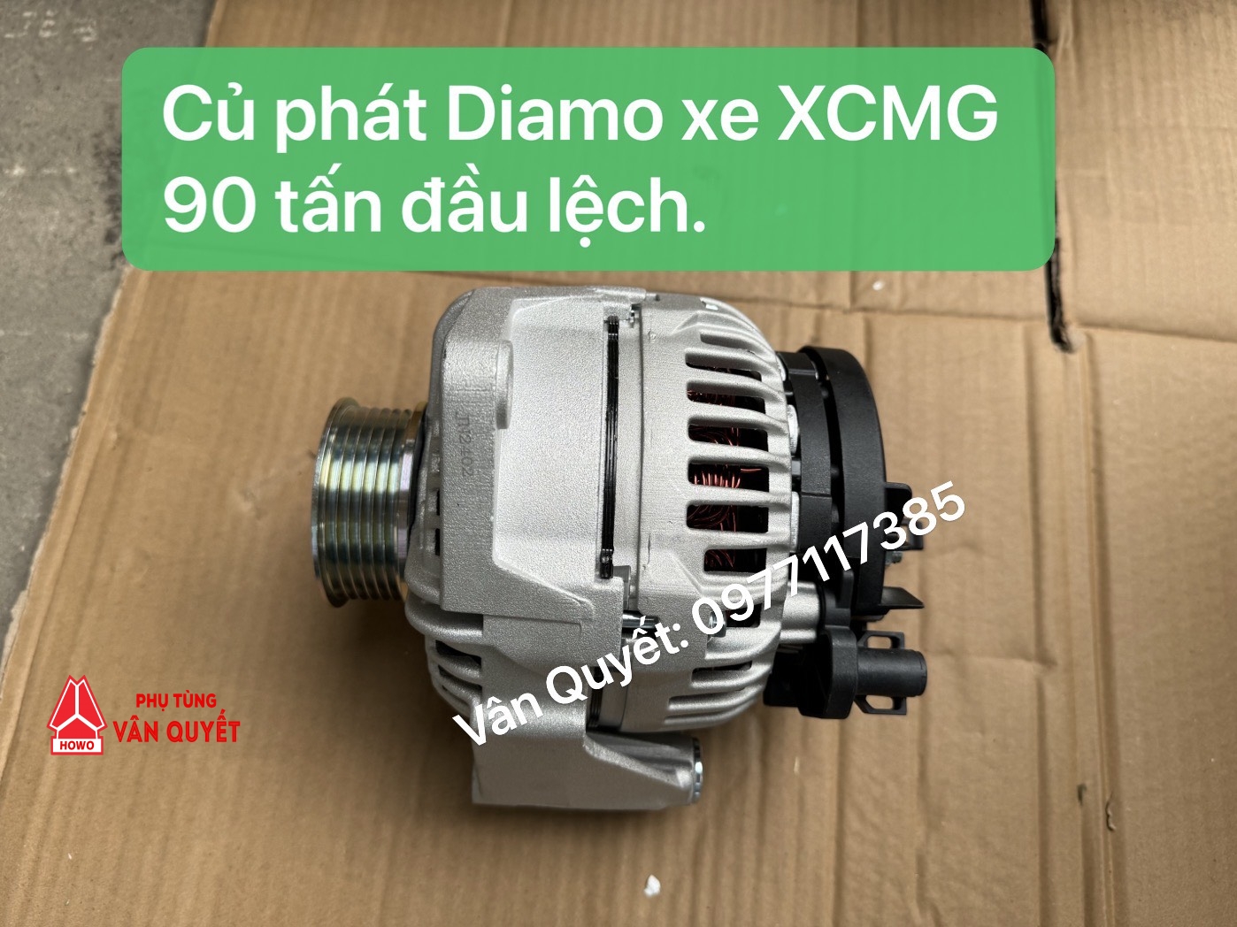 Máy phát điện xe XCMG, Củ phát Diamo xe mỏ 90 tấn XCMG đầu lệch 28V-80A