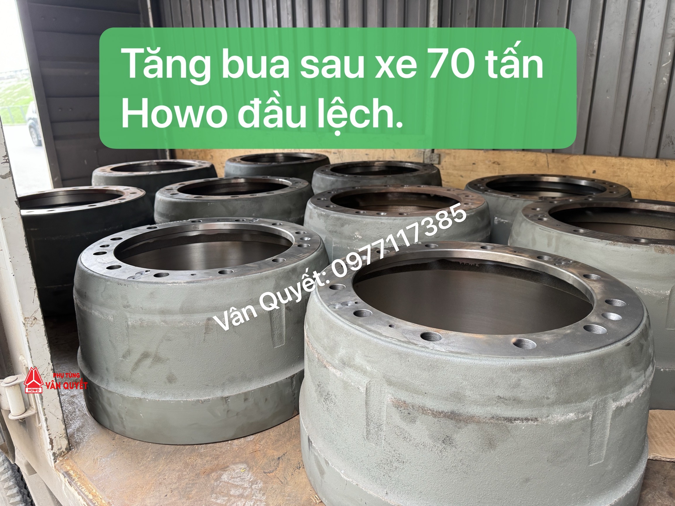 Bán tăng bua trước, tăng bua sau xe Howo 70 tấn đầu lệch