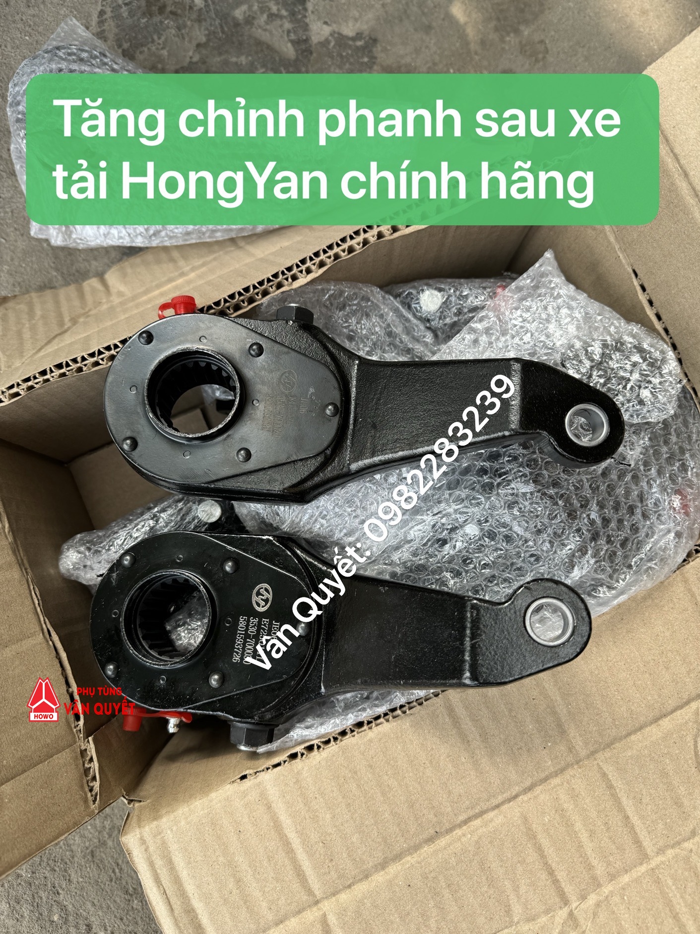 Cóc tăng chỉnh phanh sau xe HongYan, Rolip chỉnh phanh xe tải HongYan