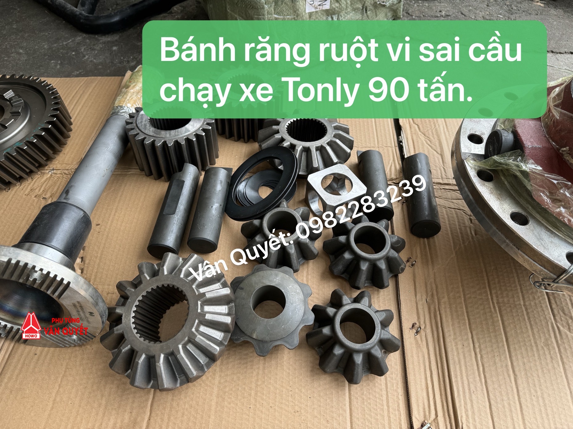 Bán ruột vi sai cầu chạy, cầu sau xe Tonly 90 tấn, Bánh răng ruột vi sai cầu chạy, cầu sau xe Tonly