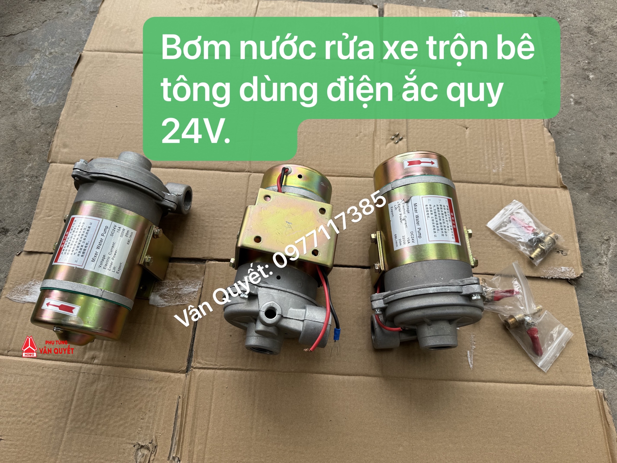 Bán bơm nước xịt rửa xe trộn bê tông dùng điện ắc quy 24V