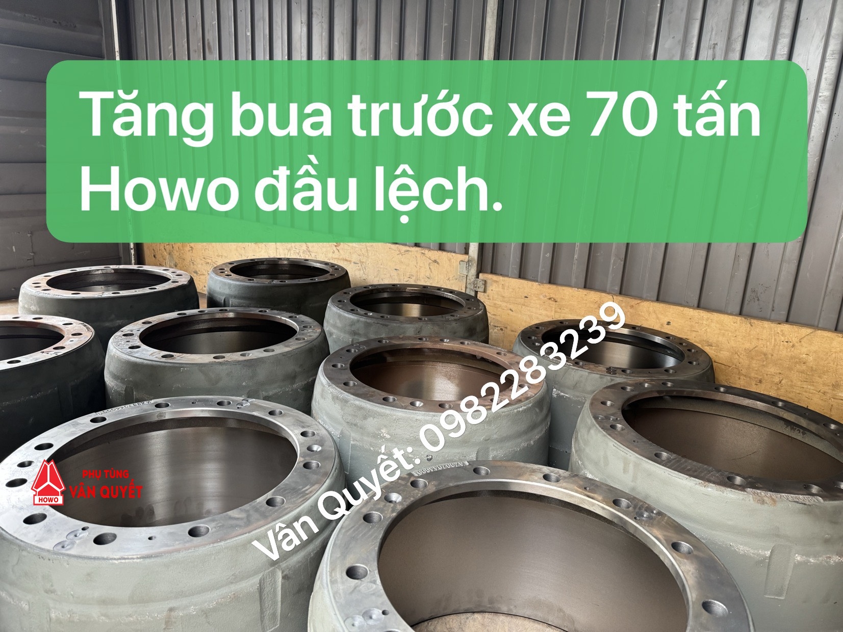 Bán tăng bua sau xe 70 tấn Howo, tăng bua trước xe howo 70 tấn