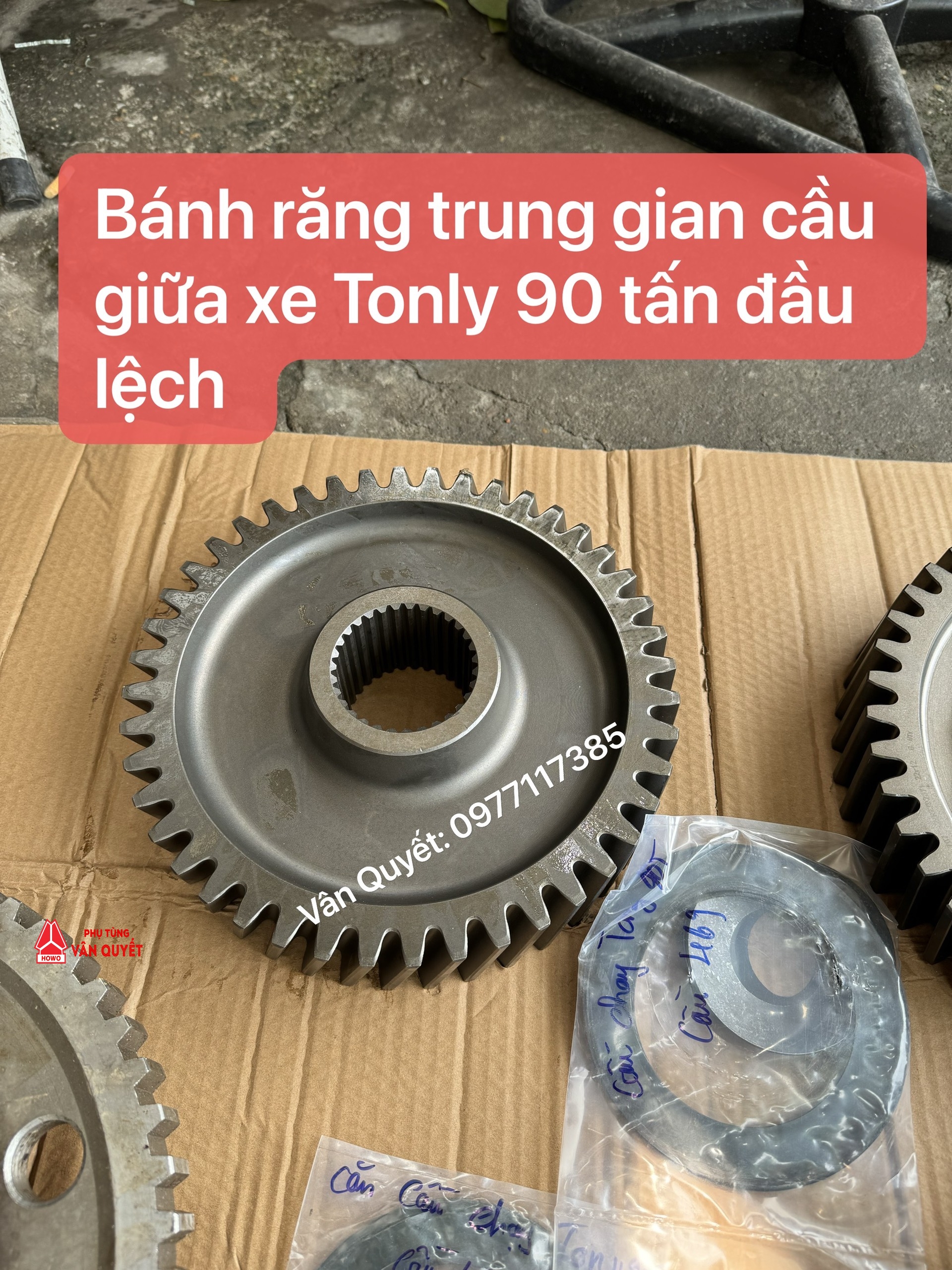 Bánh răng chính đầu con lợn xe Tonly 42 răng, 44 răng, Bánh răng trung gian cầu giữa xe Tonly 44 răng, 42 răng