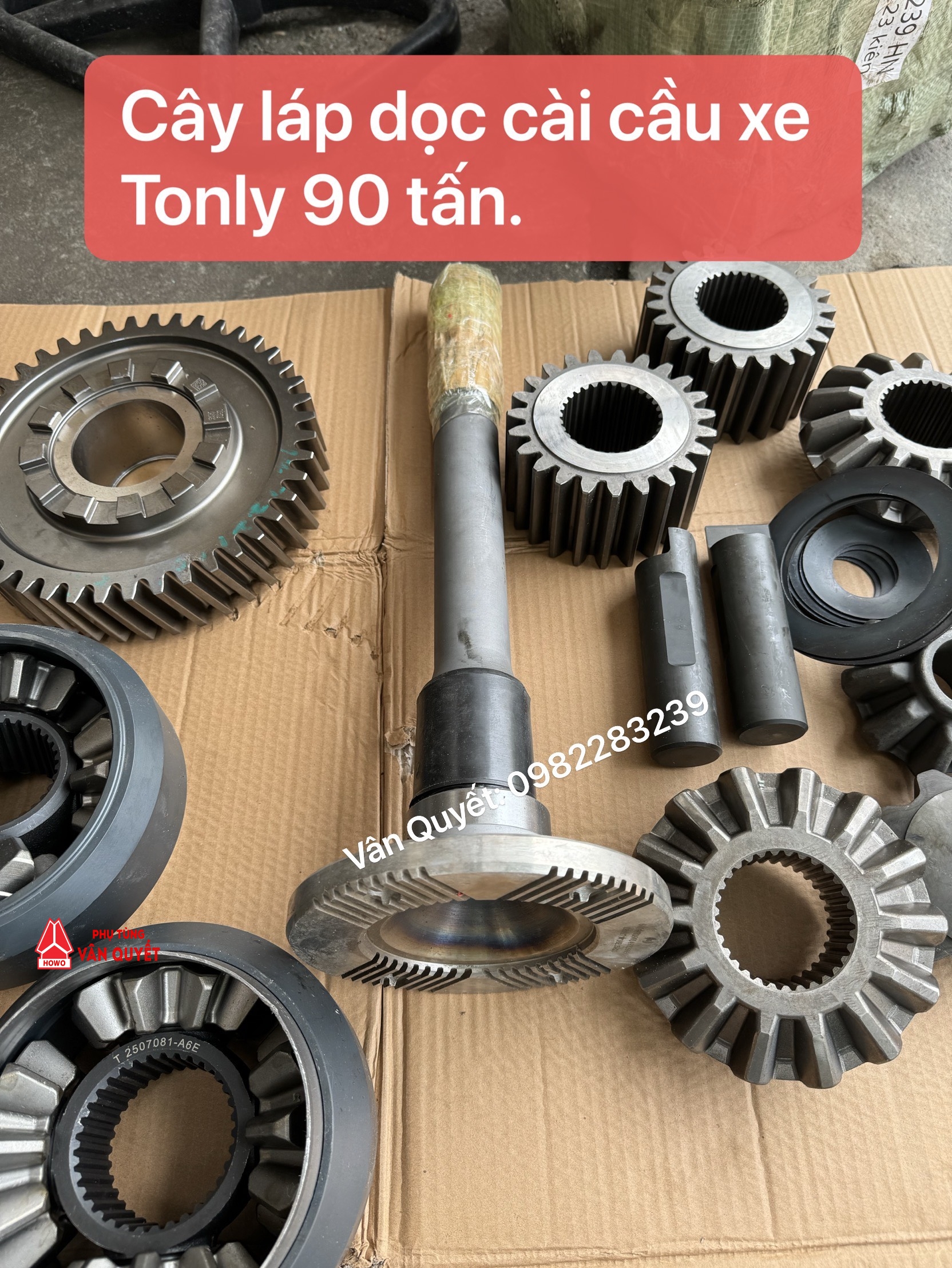 Bán trục láp dọc, láp ngang xe Tonly 90 tấn. Cây láp dọc cài cầu, cây láp ngang xe Tonly 90 tấn