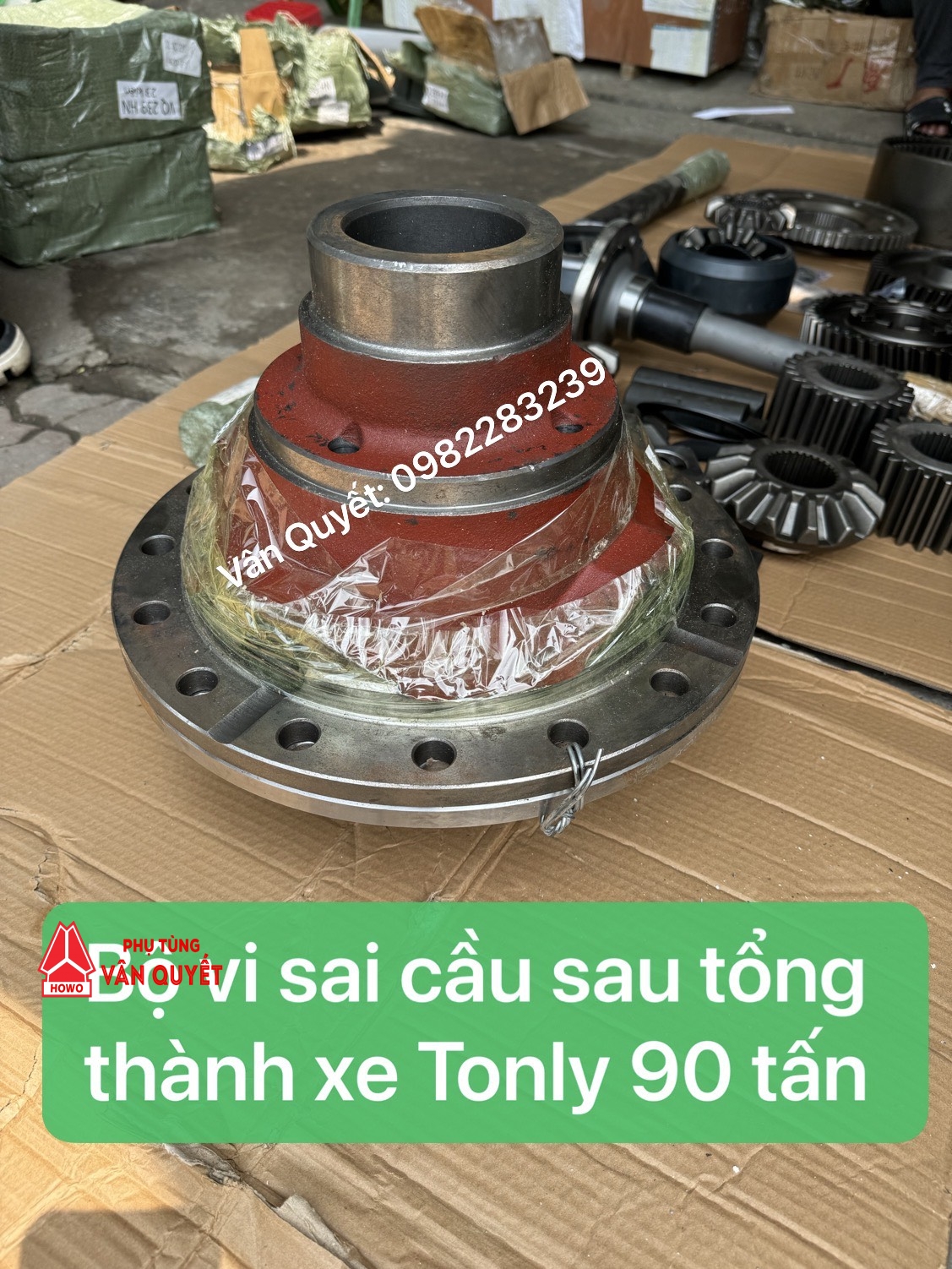 Bộ vi sai cầu chạy xe Tonly 90 tấn, Bộ vi sai cầu sau xe Ton ly 90 tấn tổng thành