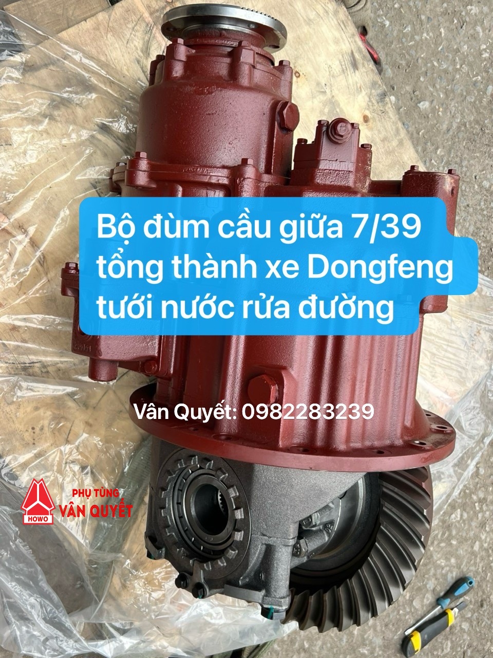 Bán đùm cầu trước xe Dongfeng 7/39 - cầu giữa 7/39 xe Dongfeng tưới nước rửa đường