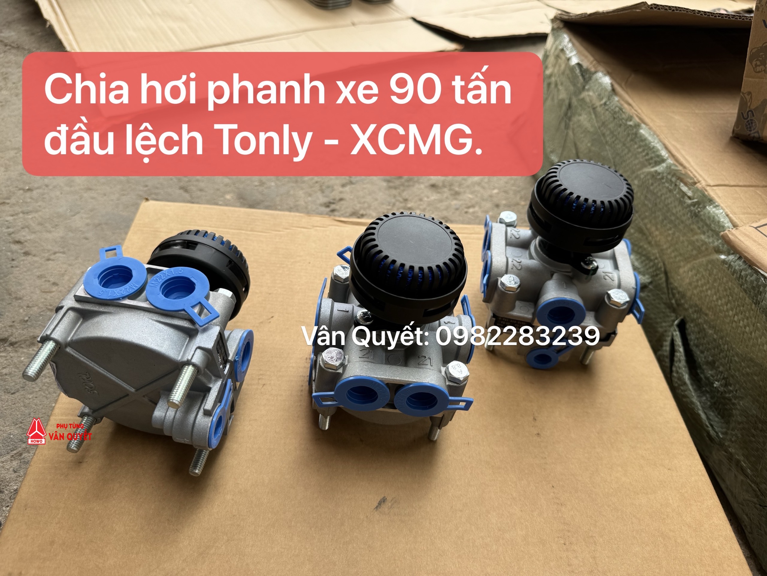 Chia hơi đường khí, chia hơi phanh lốc kê xe 90 tấn Tonly - XCMG