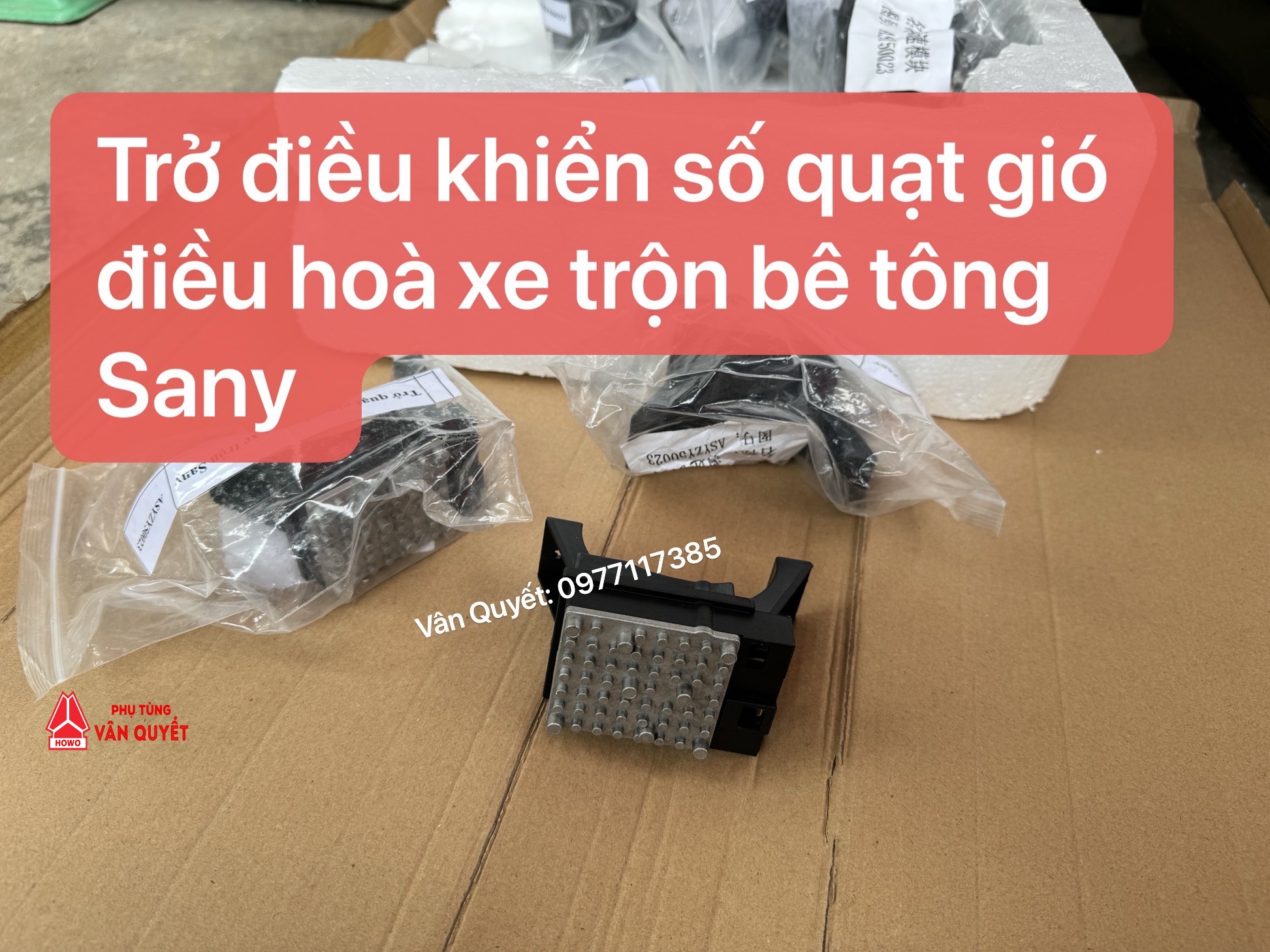 Bán rơ le, trở quạt gió điều hòa xe trộn bê tông Sany. ASYZY50023