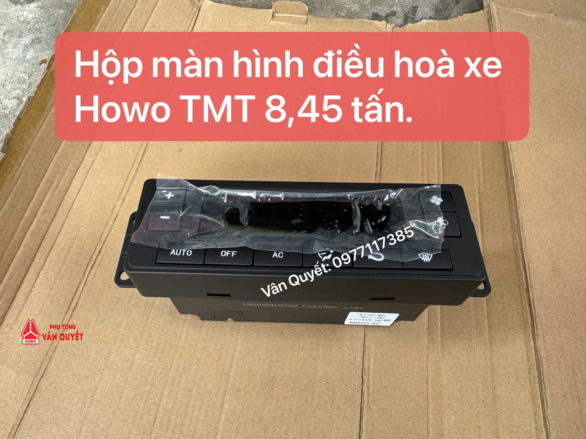 Bán màn hình điều khiển điều hòa xe Howo TMT 8,45 tấn. WG1682827010