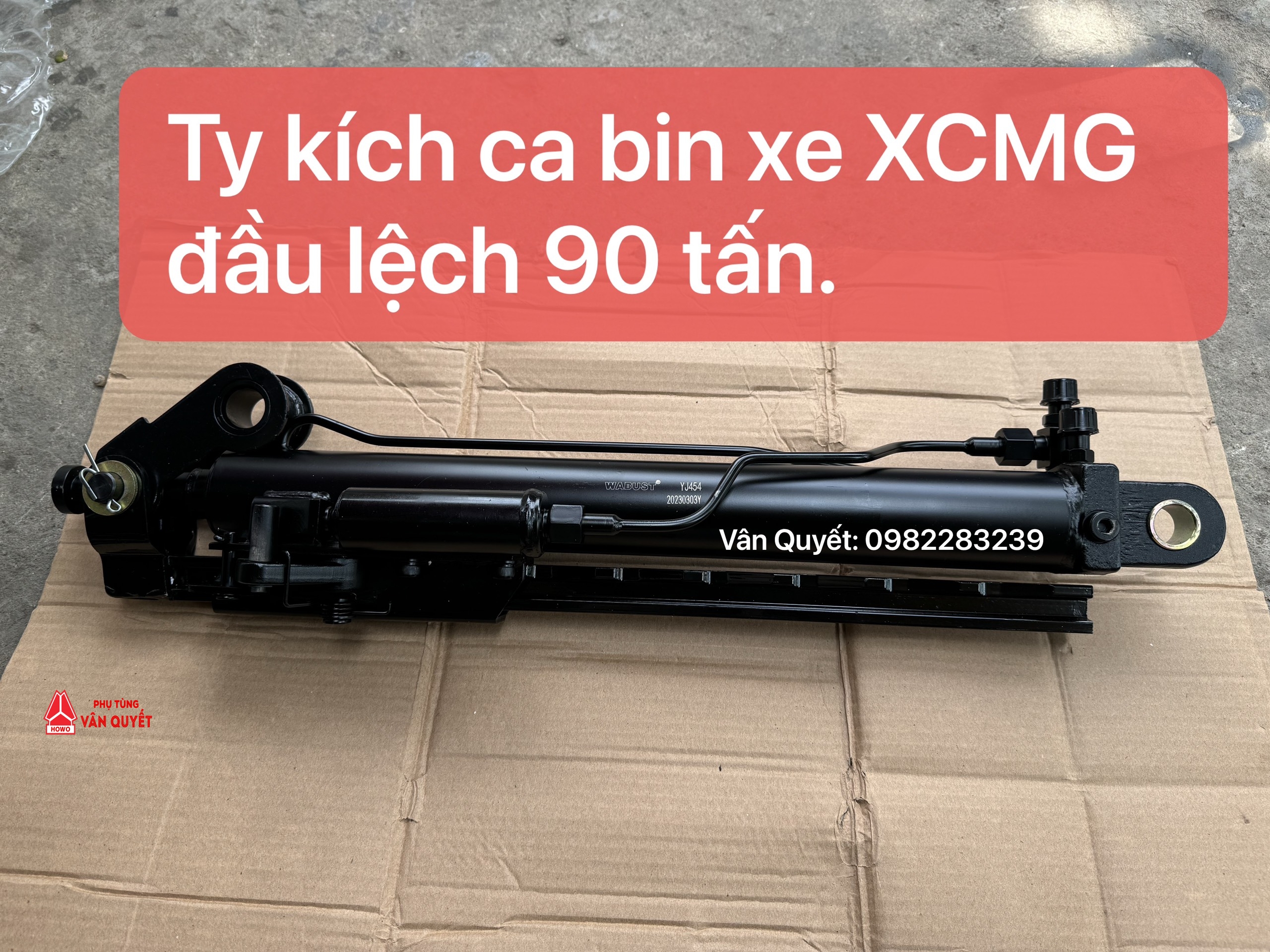 Bán Ty kích ca bin xe 90 tấn XCMG - Xy lanh kích ca bin xe mỏ đầu lệch XCMG 90 tấn.