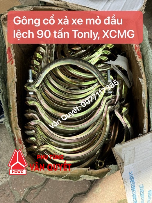 Bán gông đai xiết cổ xả xe mỏ đầu lệch 90 tấn - Tonly - XCMG - MT86 - Selta - Weichai. DZ95259540004