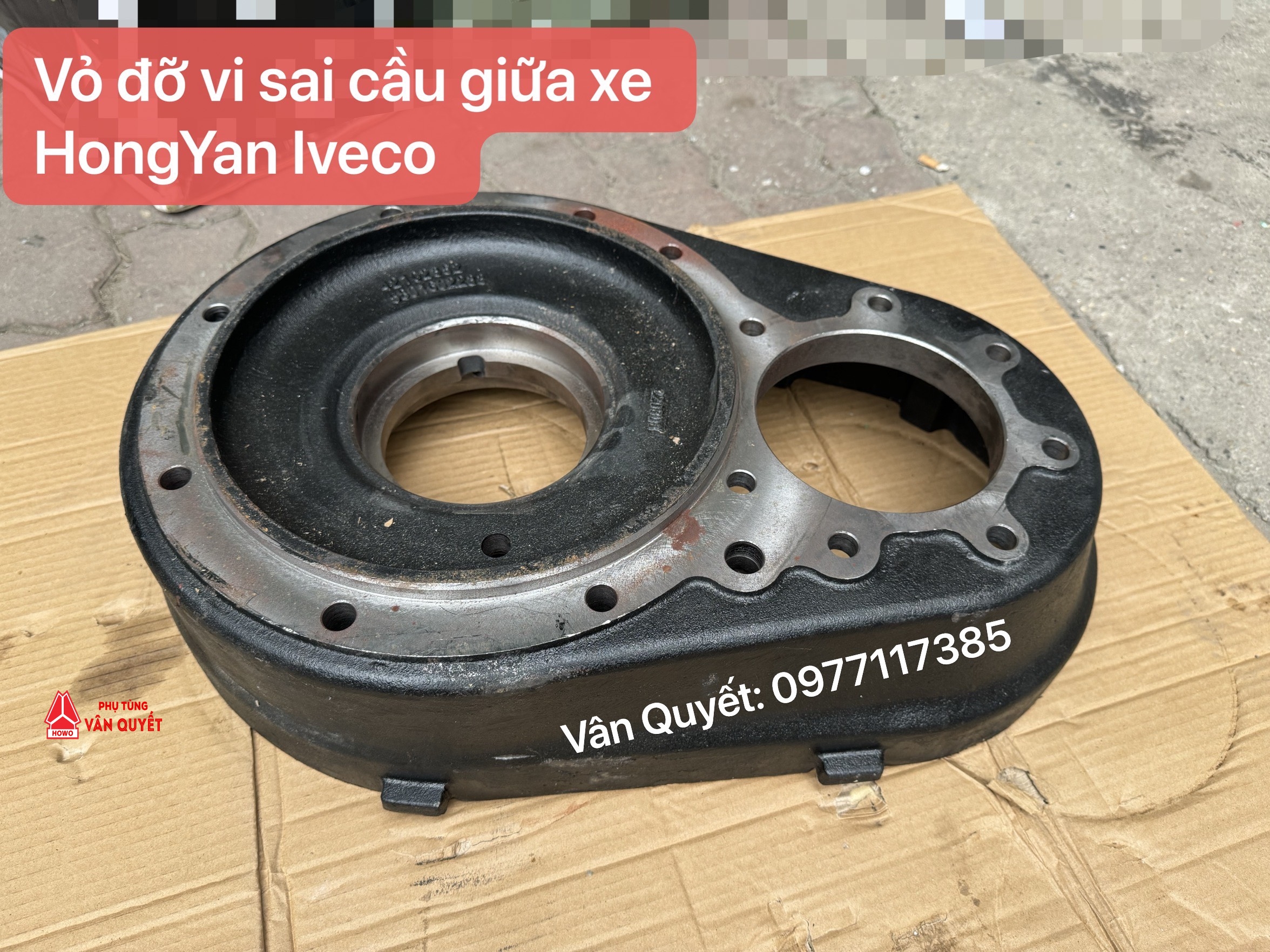 Bán thớt giữa đùm cầu giữa xe Iveco HongYan - Vỏ đỡ vi sai cầu giữa xe tải HongYan Iveco