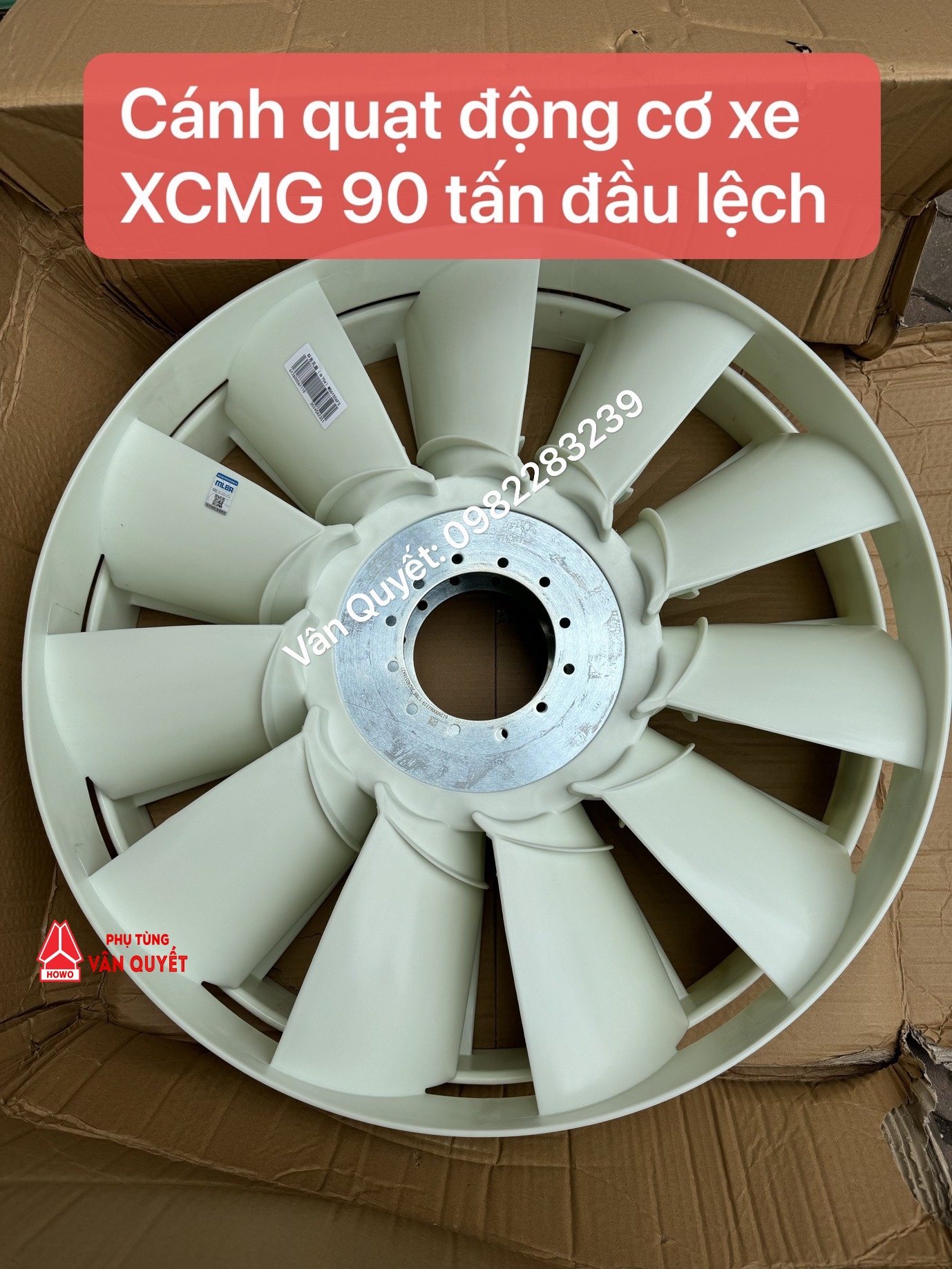 Cánh quạt động cơ xe tải 90 tấn XCMG đầu lệch