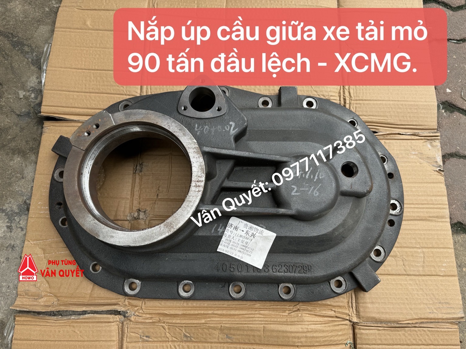 Bán nắp úp cầu giữa xe tải mỏ 90 tấn XCMG - nắp úp vi sai đầu con lợn xe XCMG