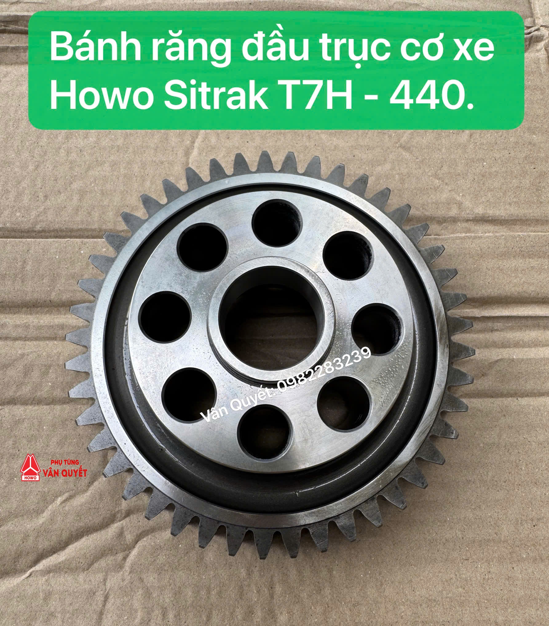 Bánh răng đầu trục cơ MC11 xe Sitrak T7H-440. Bánh răng lai cam đầu trục cơ xe Howo Sitrak T7H-440. 200-02115-0278