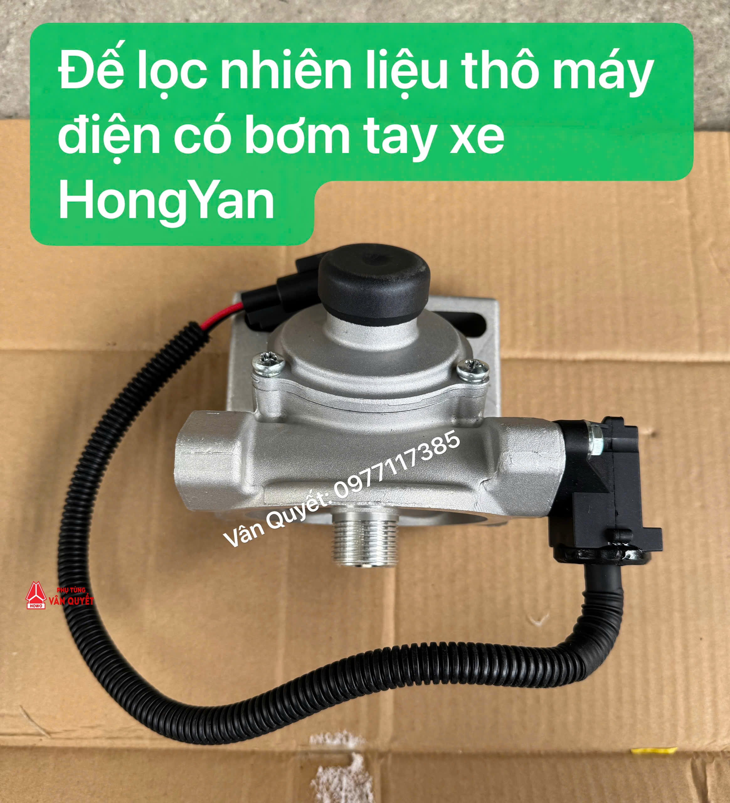 Đế lọc thô có bơm tay xe tải Iveco HongYan, Bơm tay diesel xe tải HongYan Iveco.