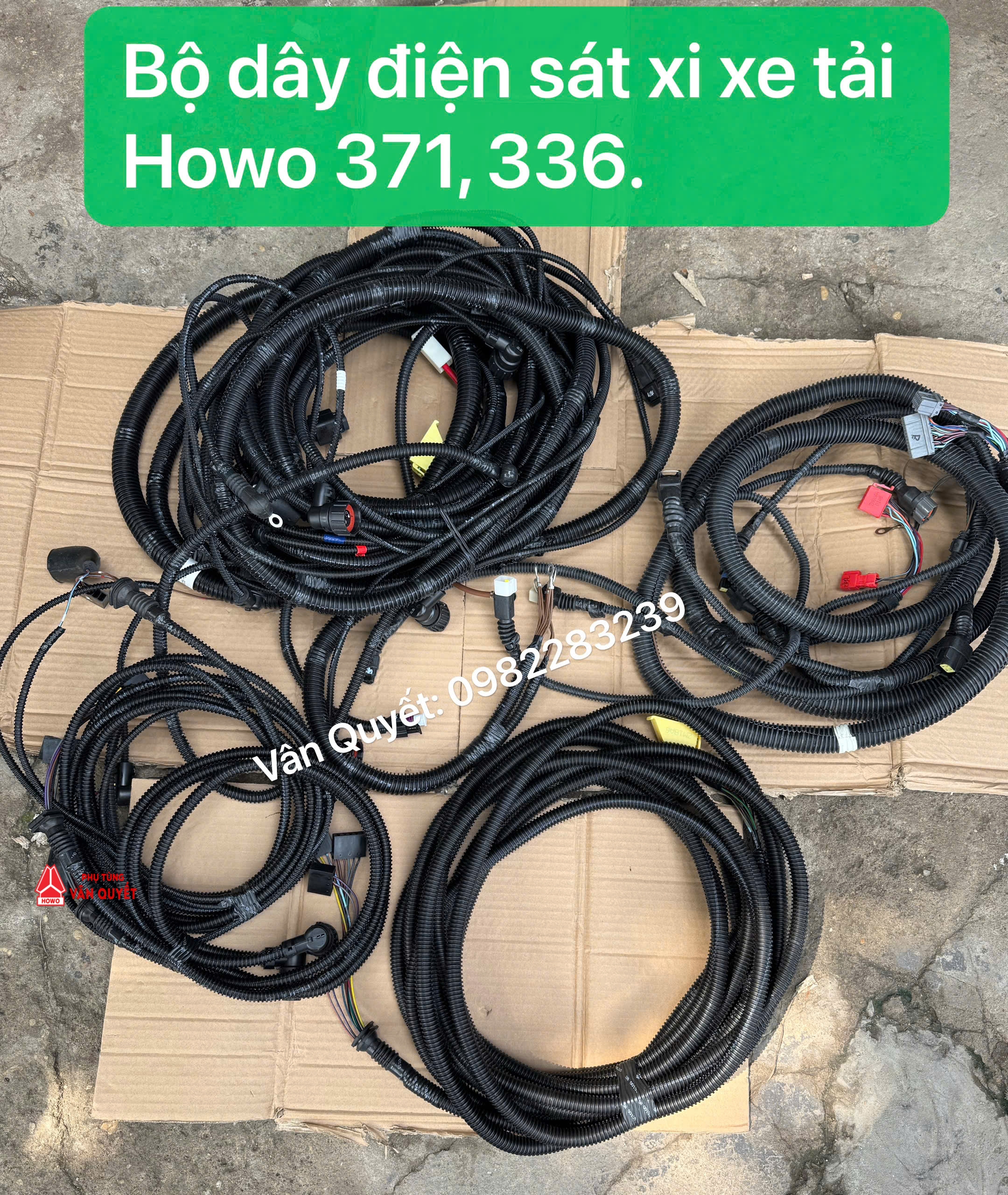 Bộ dây điện sát xi xe tải Howo 336, 371, 380, A7-375, 420.