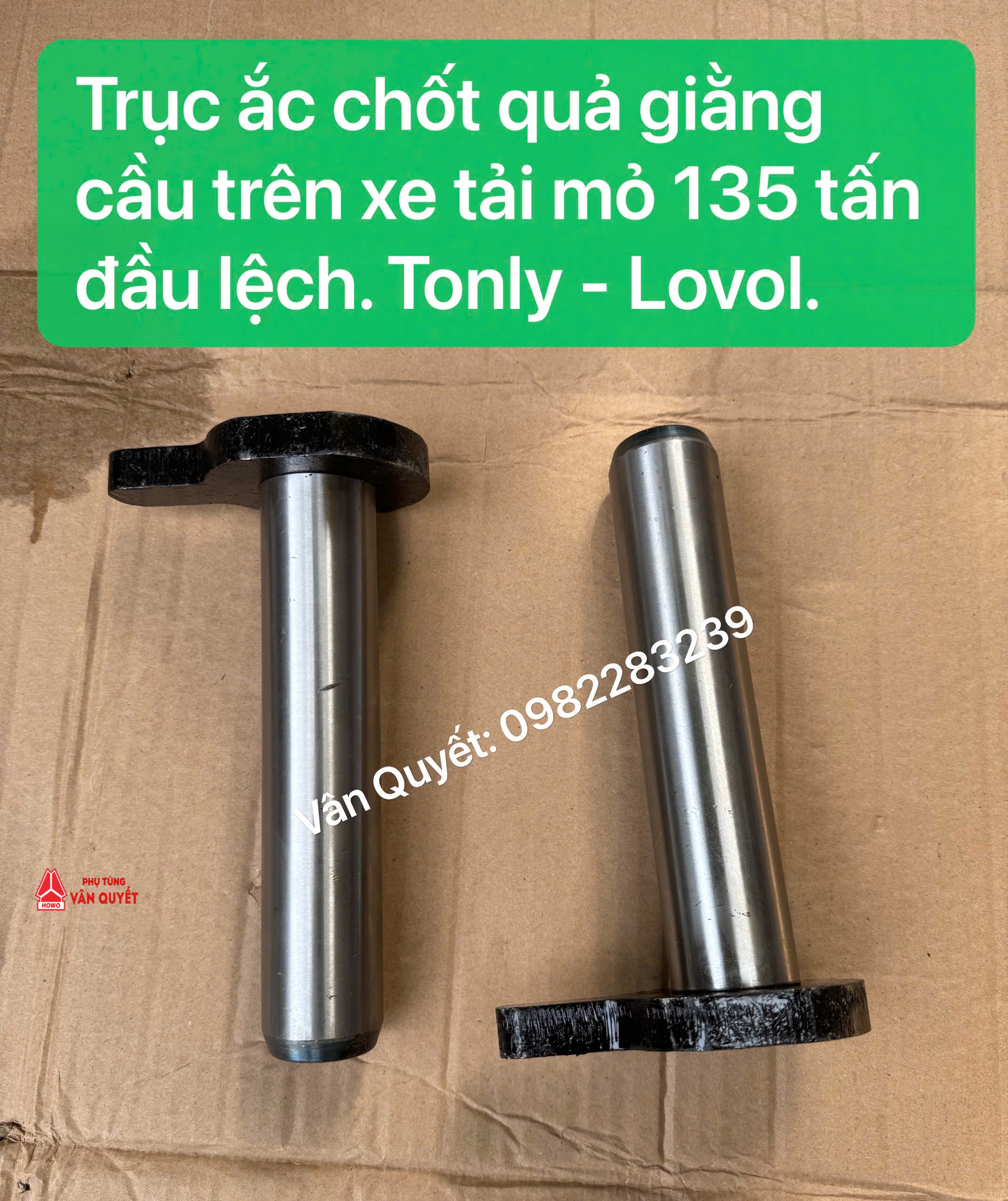 Trục ắc chốt quả giằng cầu trên xe tải mỏ 135 tấn đầu lệch Tonly - Lovol. 89029010093