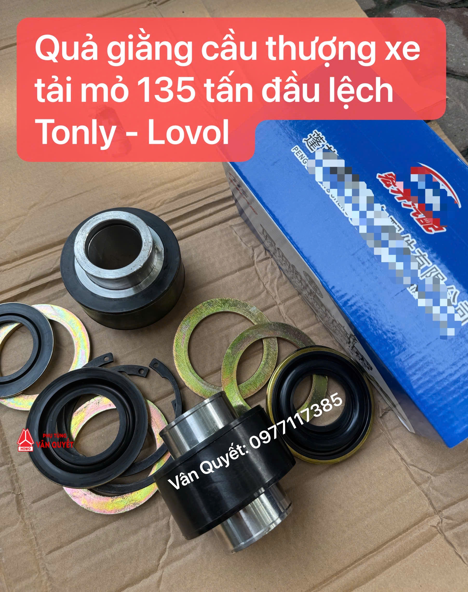 Quả giằng cầu trên giằng cầu dưới xe tải mỏ đầu lệch 135 tấn phi 90