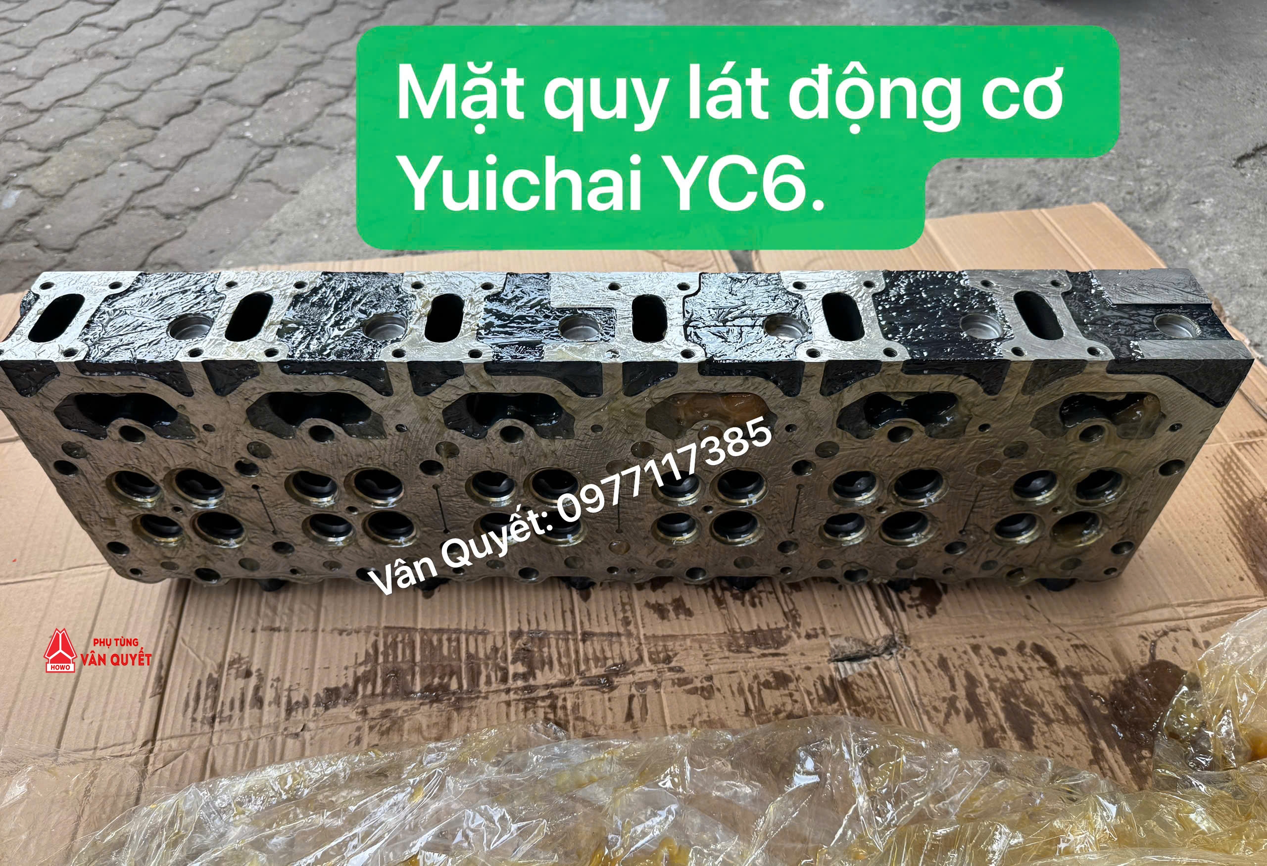 Mặt máy động cơ Yuichai YC6, bán mặt quy lát YC6 động cơ Yuichai.