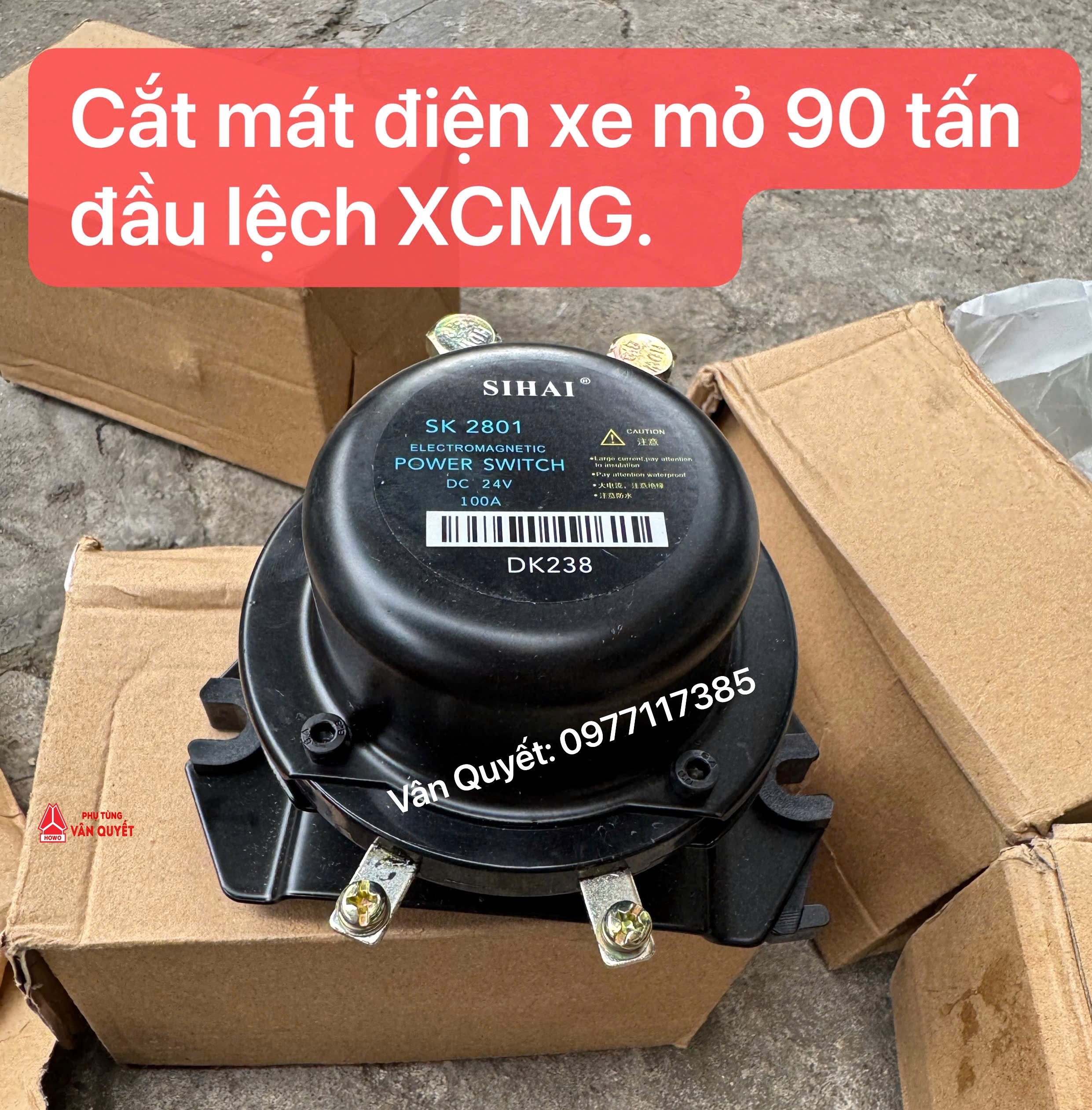Cắt mát điện 24V xe tải mỏ 90 tấn - XCMG - Tonly