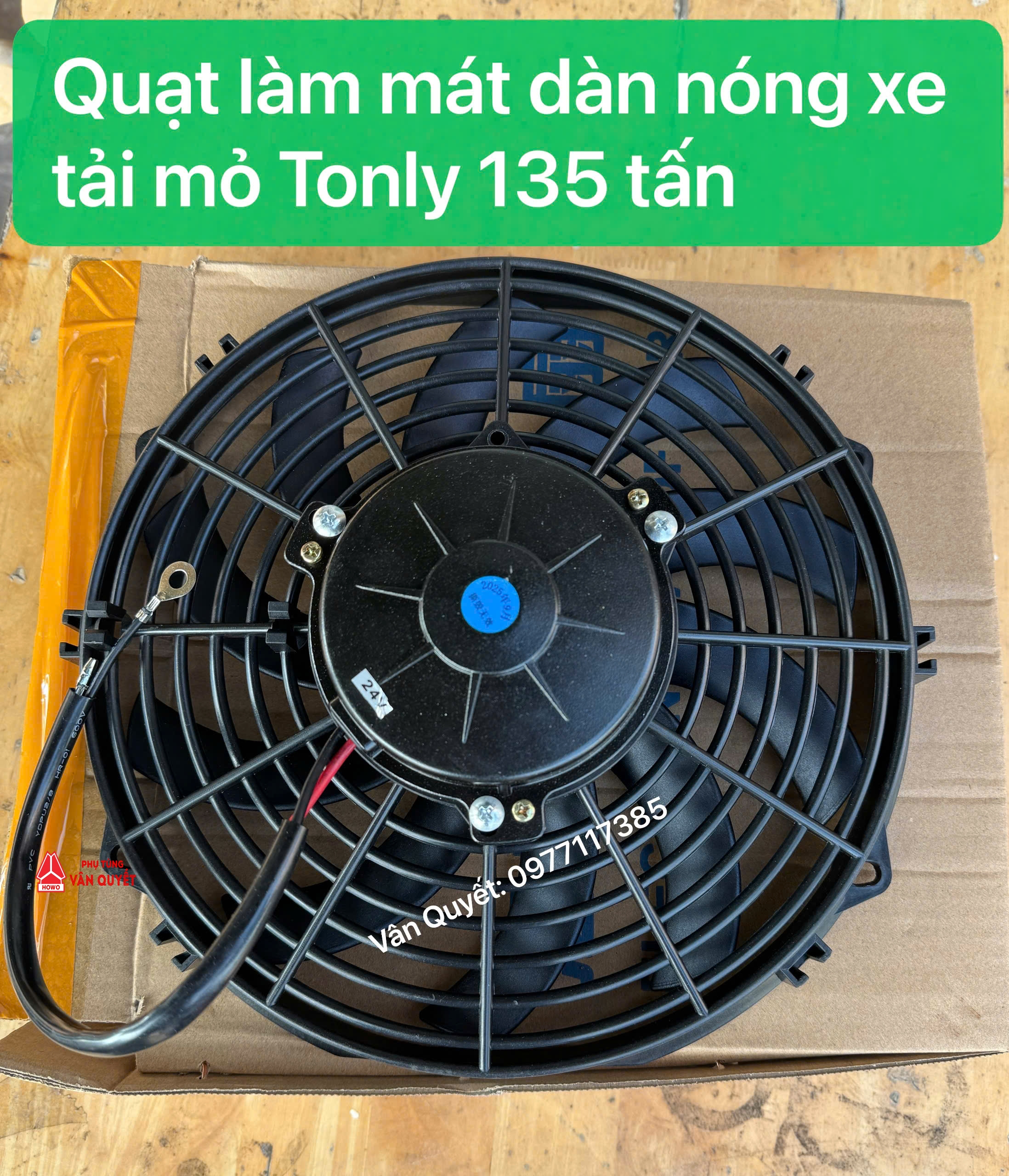 Quạt gió làm mát két dàn nóng điều hòa xe tải mỏ 135 tấn - Tonly - Lovol.