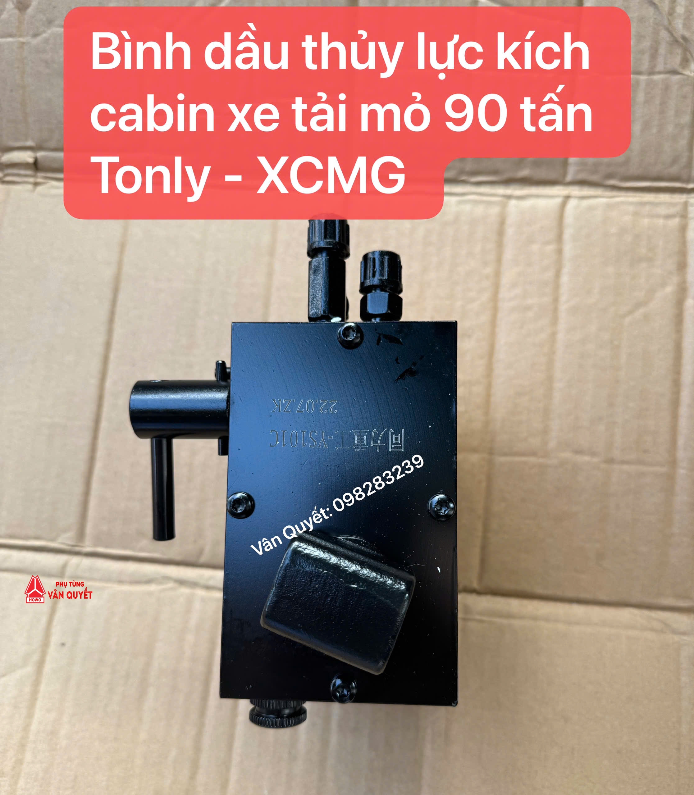 Bình kích cabin xe tải chạy mỏ 90 tấn XCMG - Tonly - Selta.