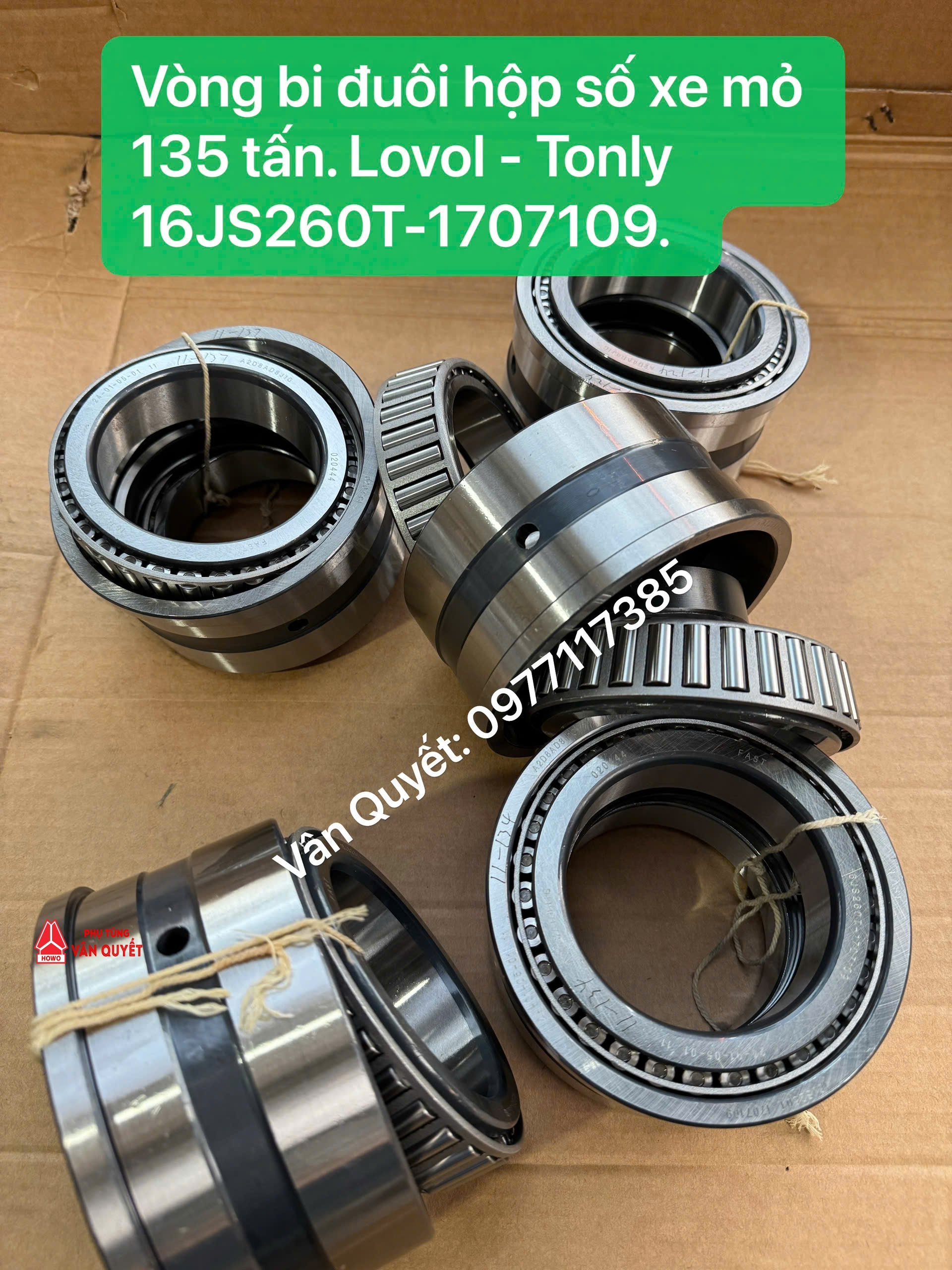 Vòng bi, bạc đạn đuôi hộp số Fast 16JS260T-1707109 lắp cho xe chạy mỏ 135 tấn Lovol, Tonly.