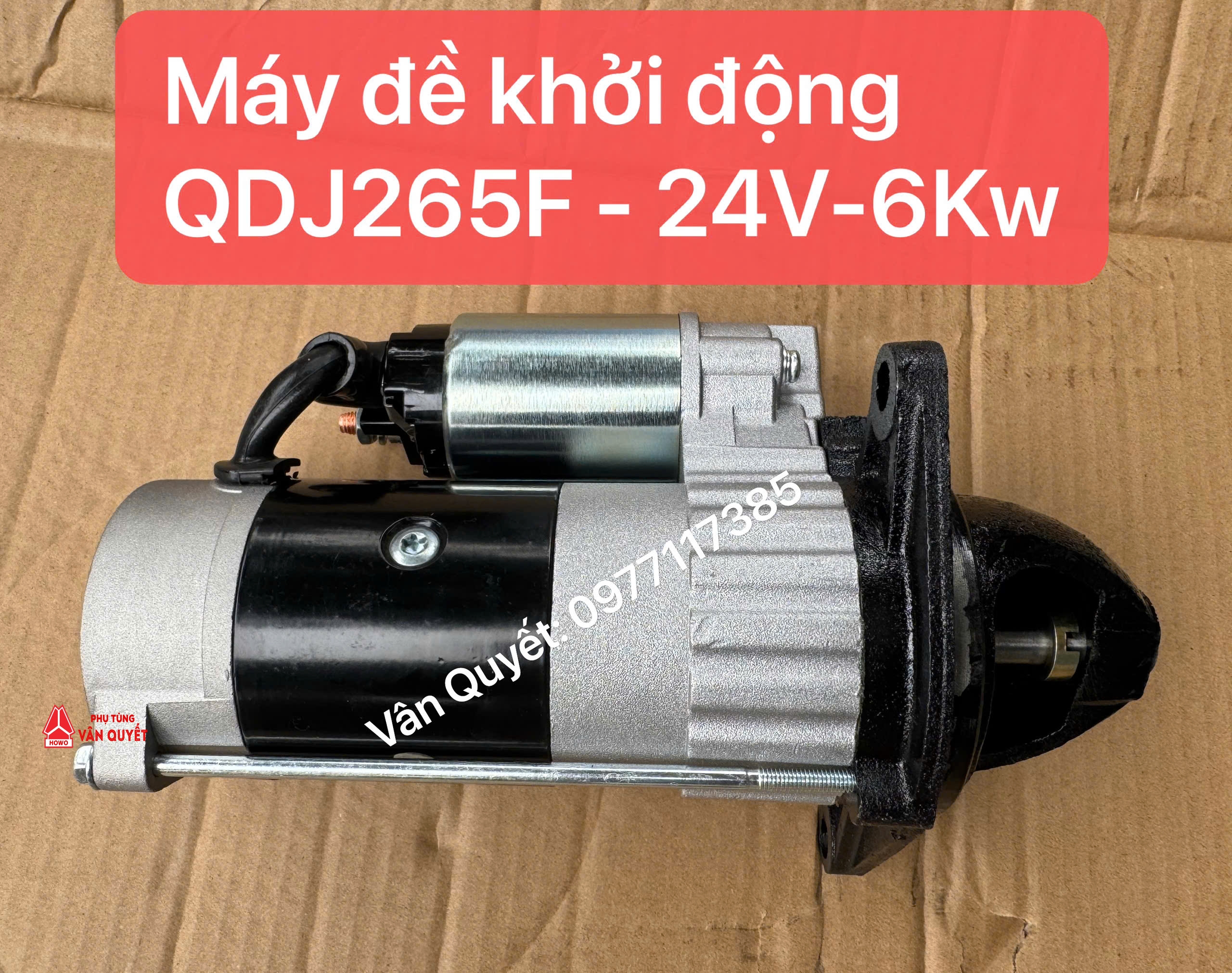 Bán củ đề khởi động, máy đề xe tải nhỏ 5 tấn Trung Quốc QDJ265F. 24V-6Kw