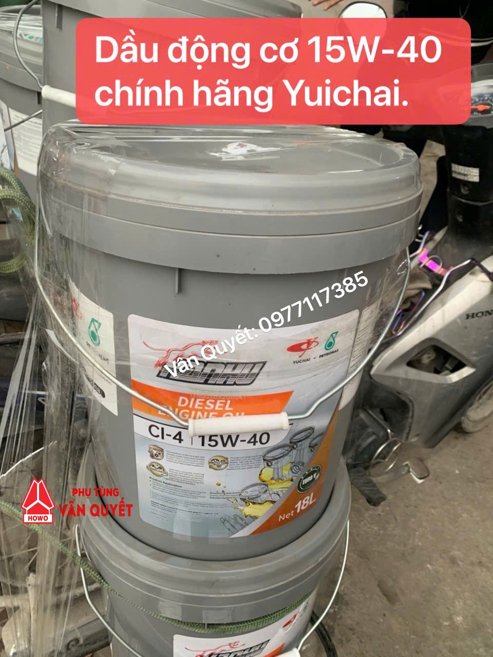 Bán dầu động cơ xe tải, xe con, xe khách 15W-40 chính hãng Yuichai