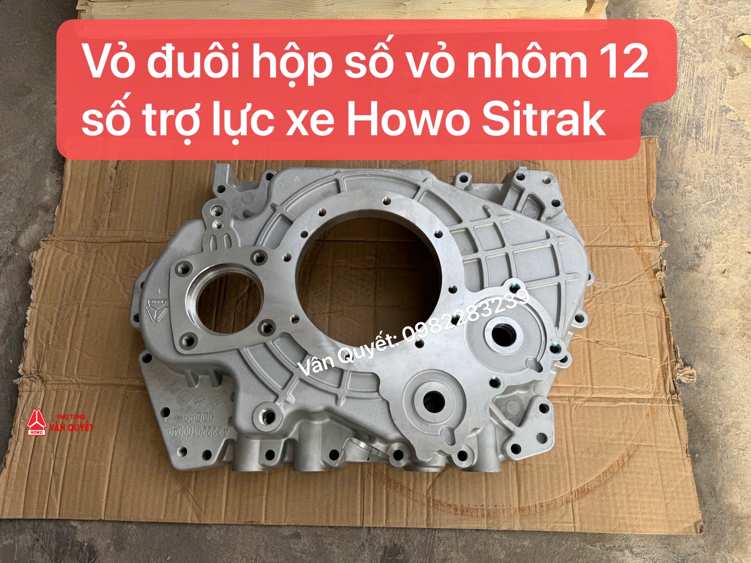 Lắp đuôi, bưởng đuôi hộp số xe Sitrak T7H, Howo Max 460, G7-540, CH7-460, NX440. AZ2220100049