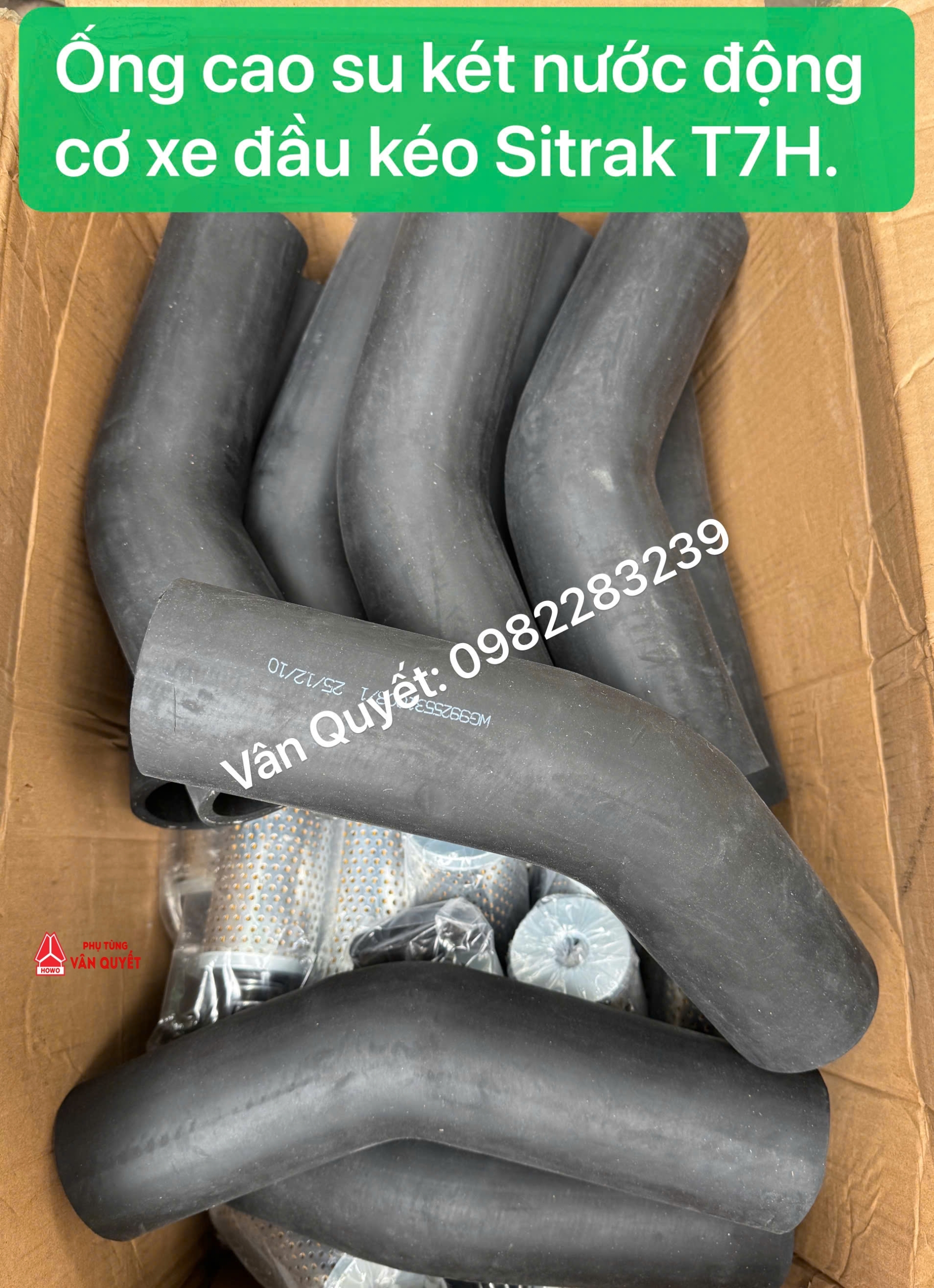 Ống cao sau két nước xe đầu kéo Howo Sitrak T7H-440. WG9925531008