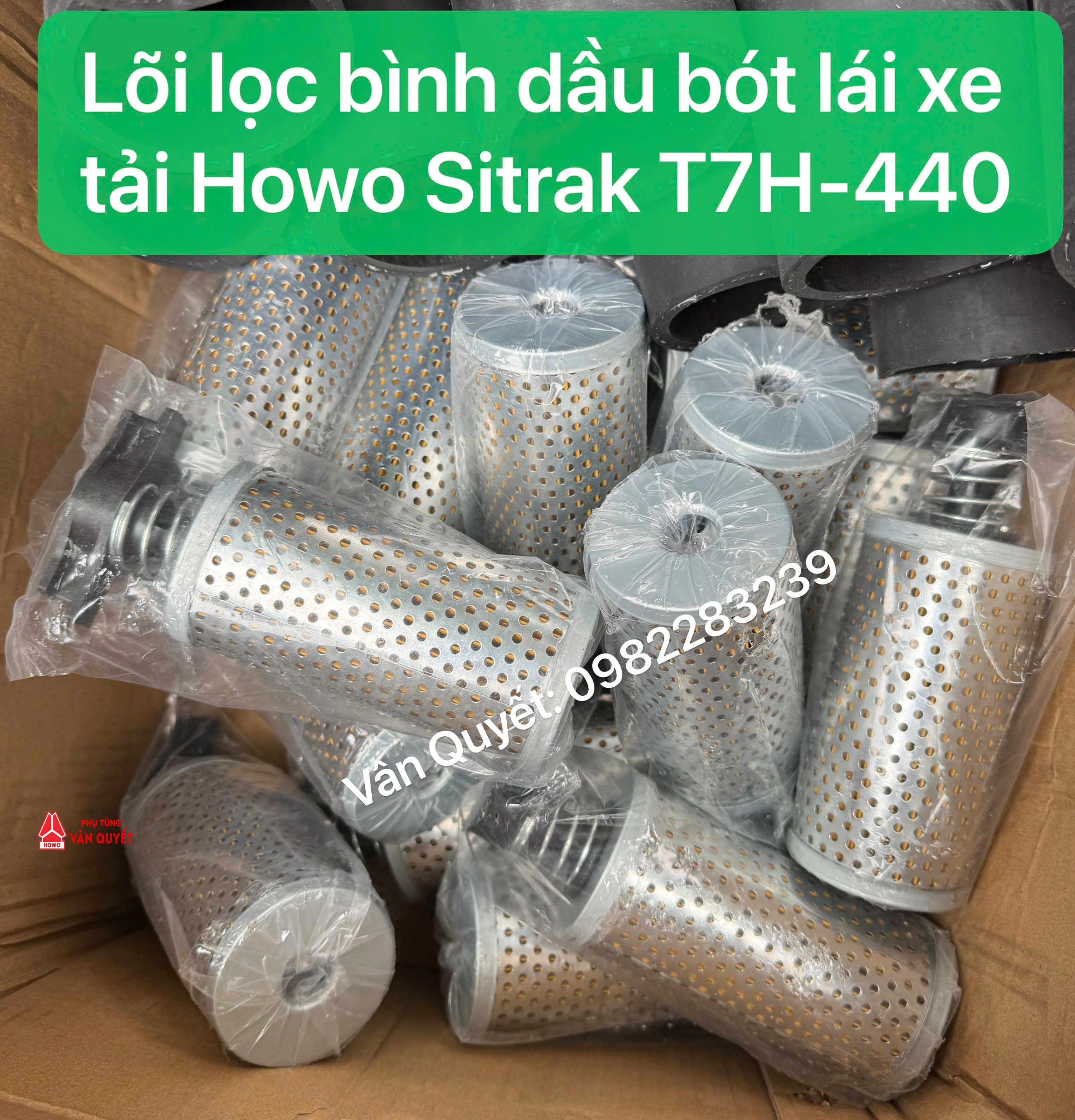 Lọc bình dầu bót lái xe Sitrak T7H - 440. Lõi lọc bình dầu thủy lực bót lái xe Howo Sitrak T7H-440.