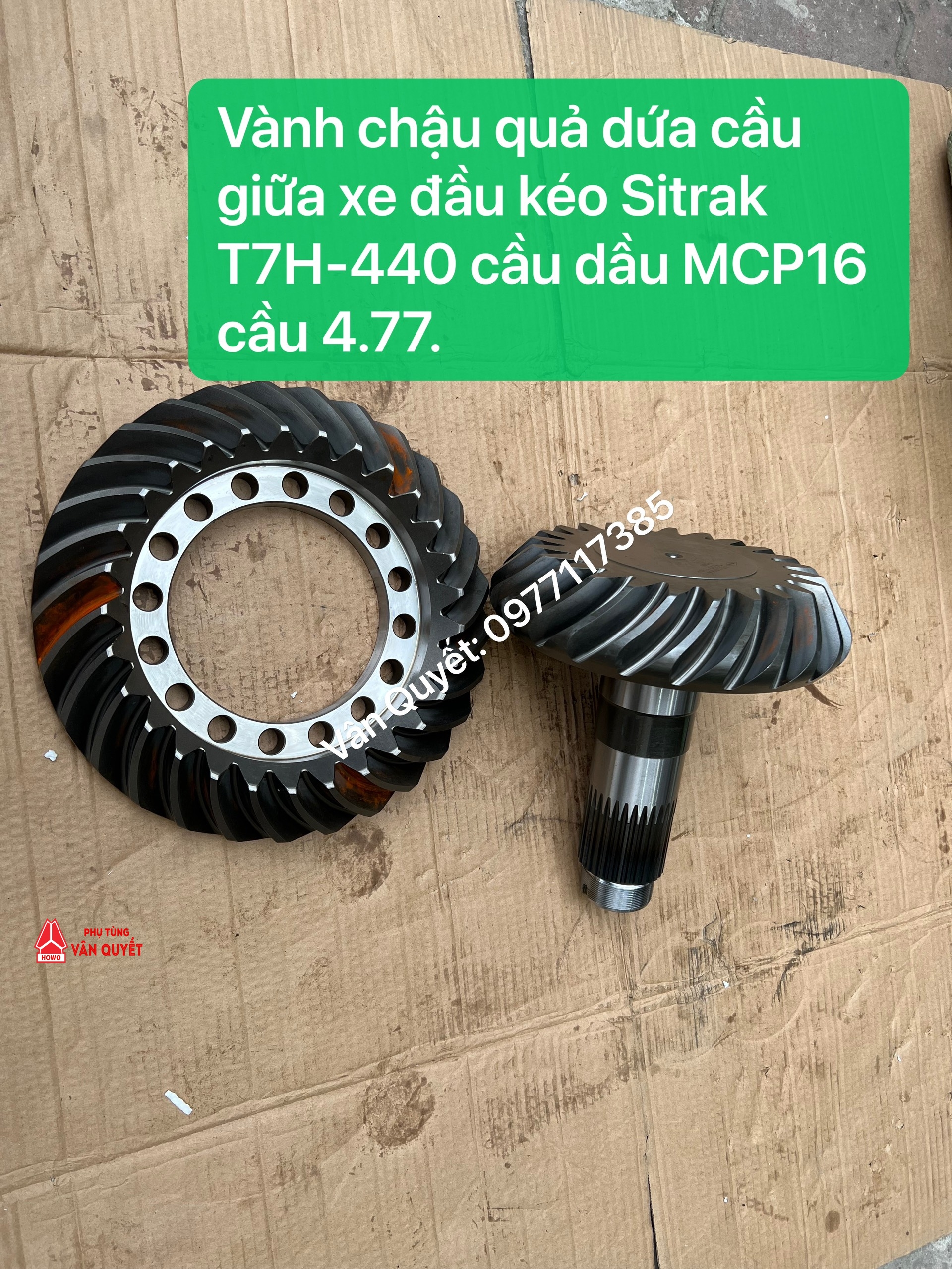 Vành chậu quả dứa cầu nhanh 4.77 xe đầu kéo Sitrak T7H-440